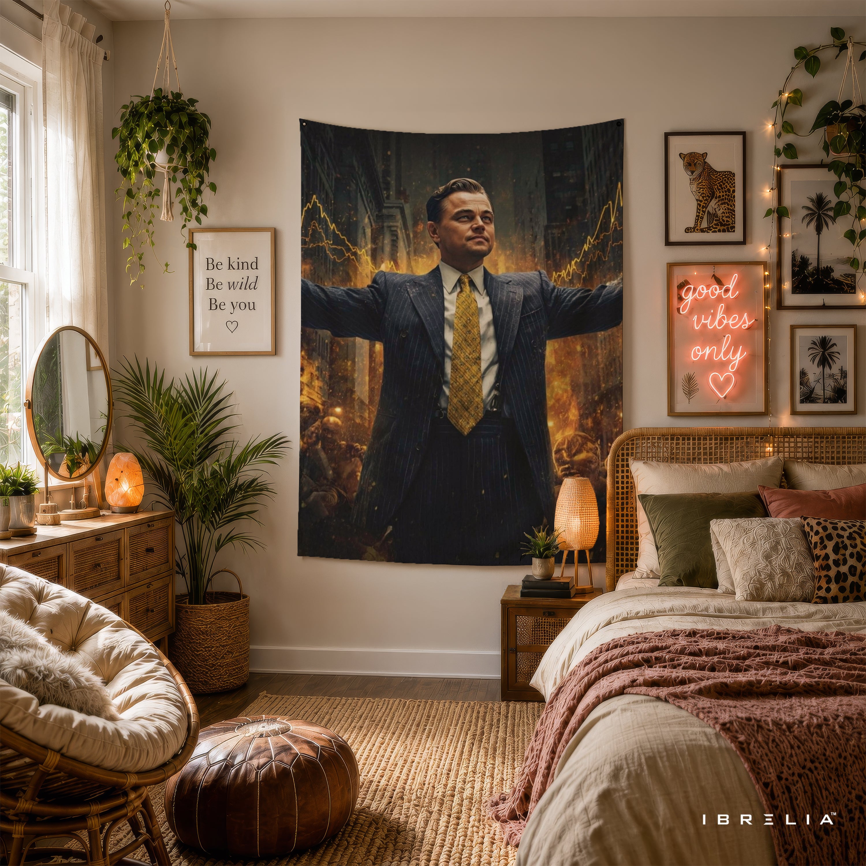 The Wolf of Wall Street Success Wall Tapestry – Premium Motivational Wall Hanging for Home, Office & Trading Room