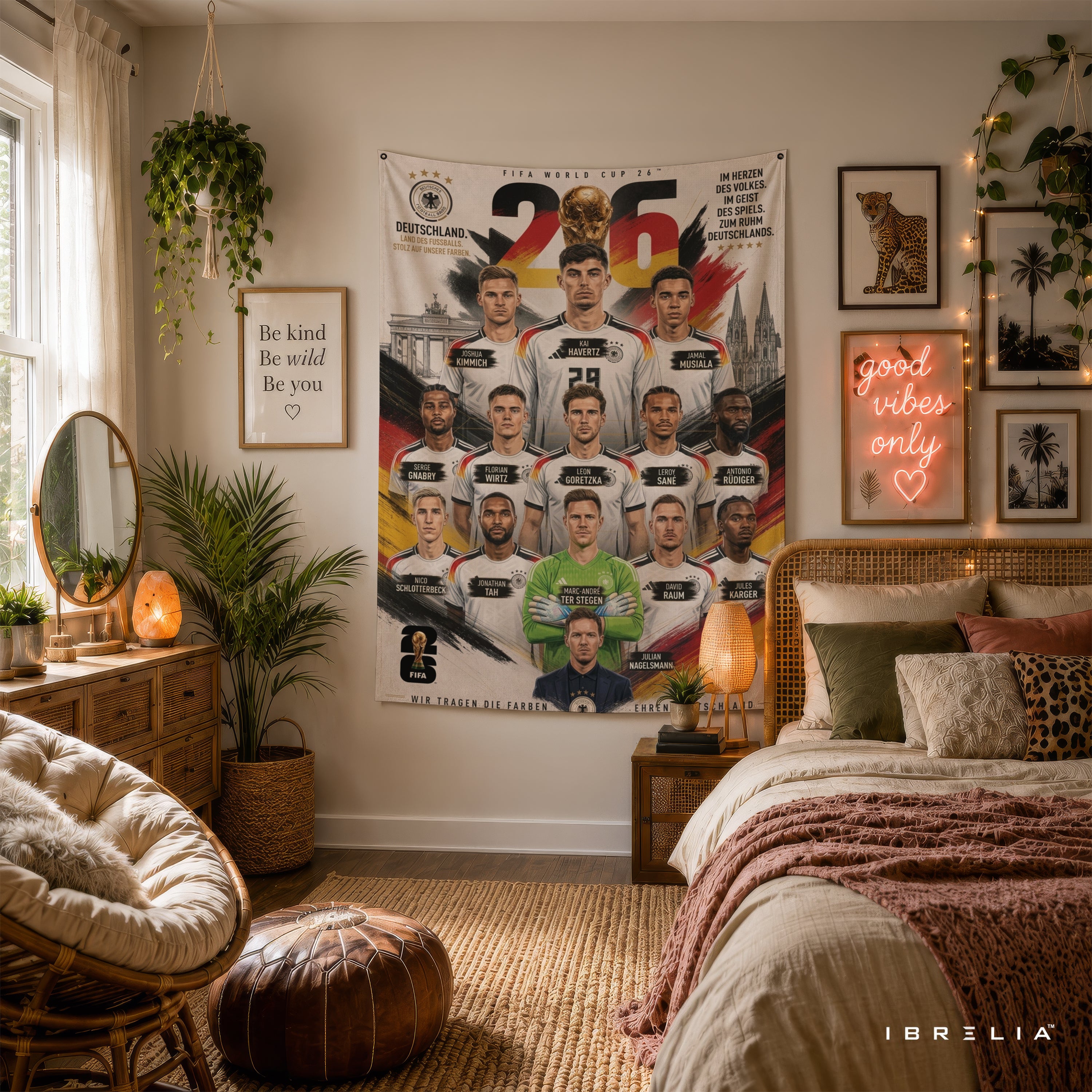 Germany National Football Team Champions Wall Tapestry | Premium Heavyweight Jute Fabric Wall Hanging
