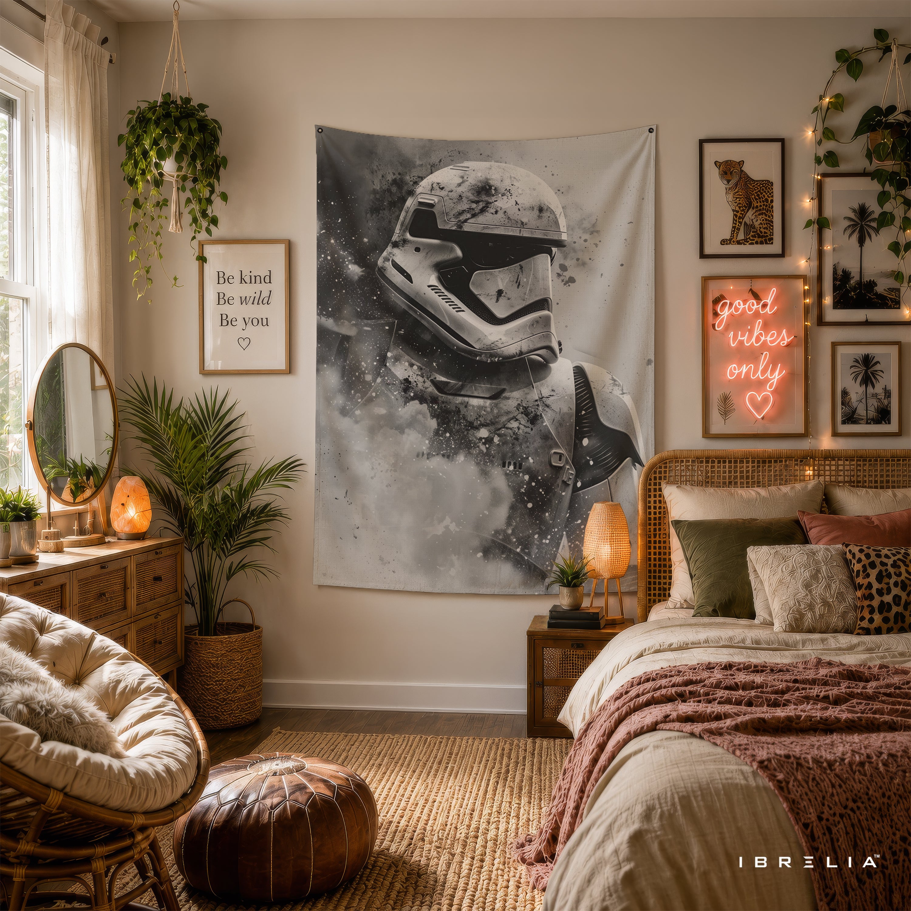 Stormtrooper Monochrome Wall Tapestry – Star Wars Sci-Fi Wall Hanging