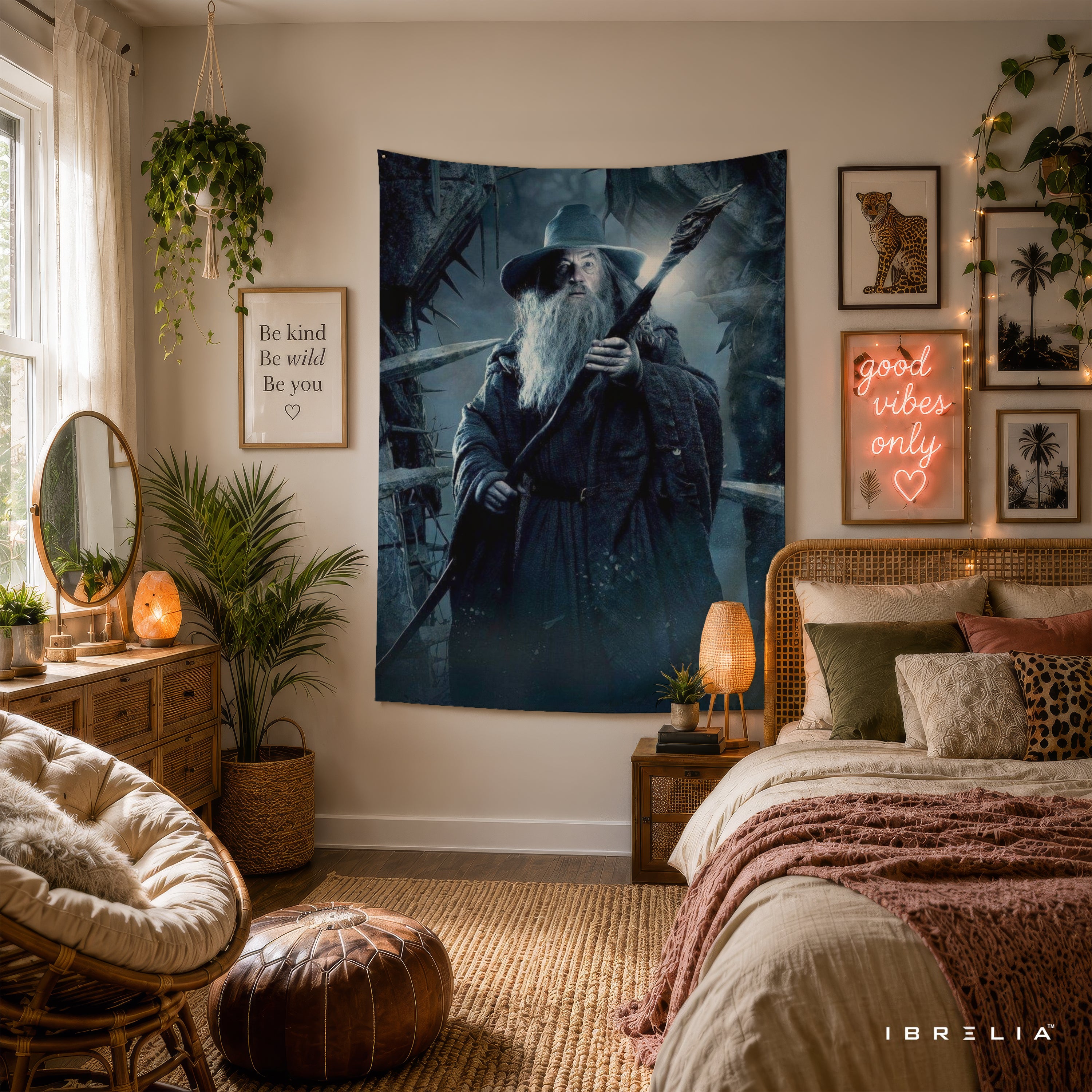 The Lord of the Rings Gandalf the Grey Wall Tapestry – Wizard of Middle-earth Fantasy Wall Hanging