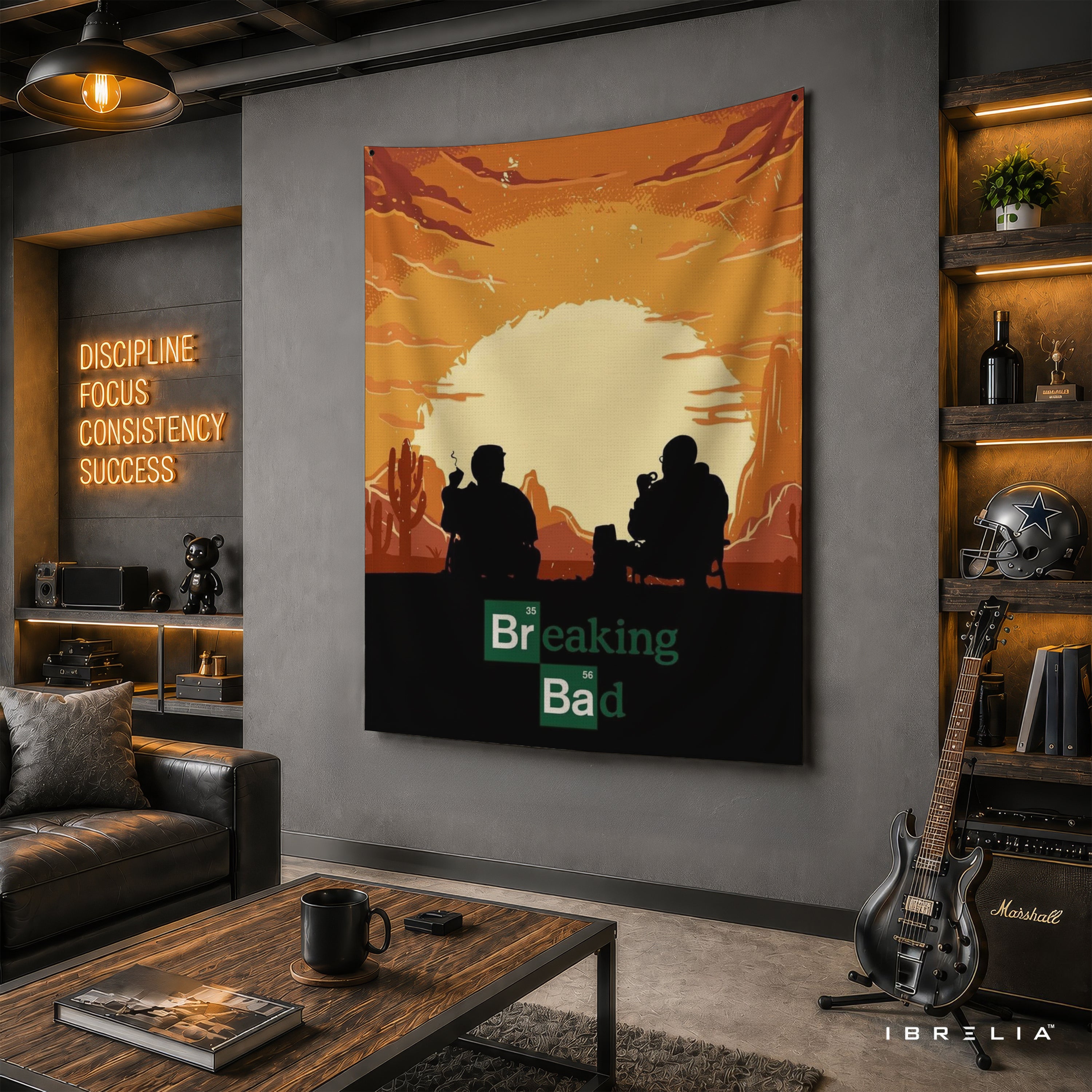 Breaking Bad Desert Sunset Wall Tapestry – Walter & Jesse Silhouette Decor