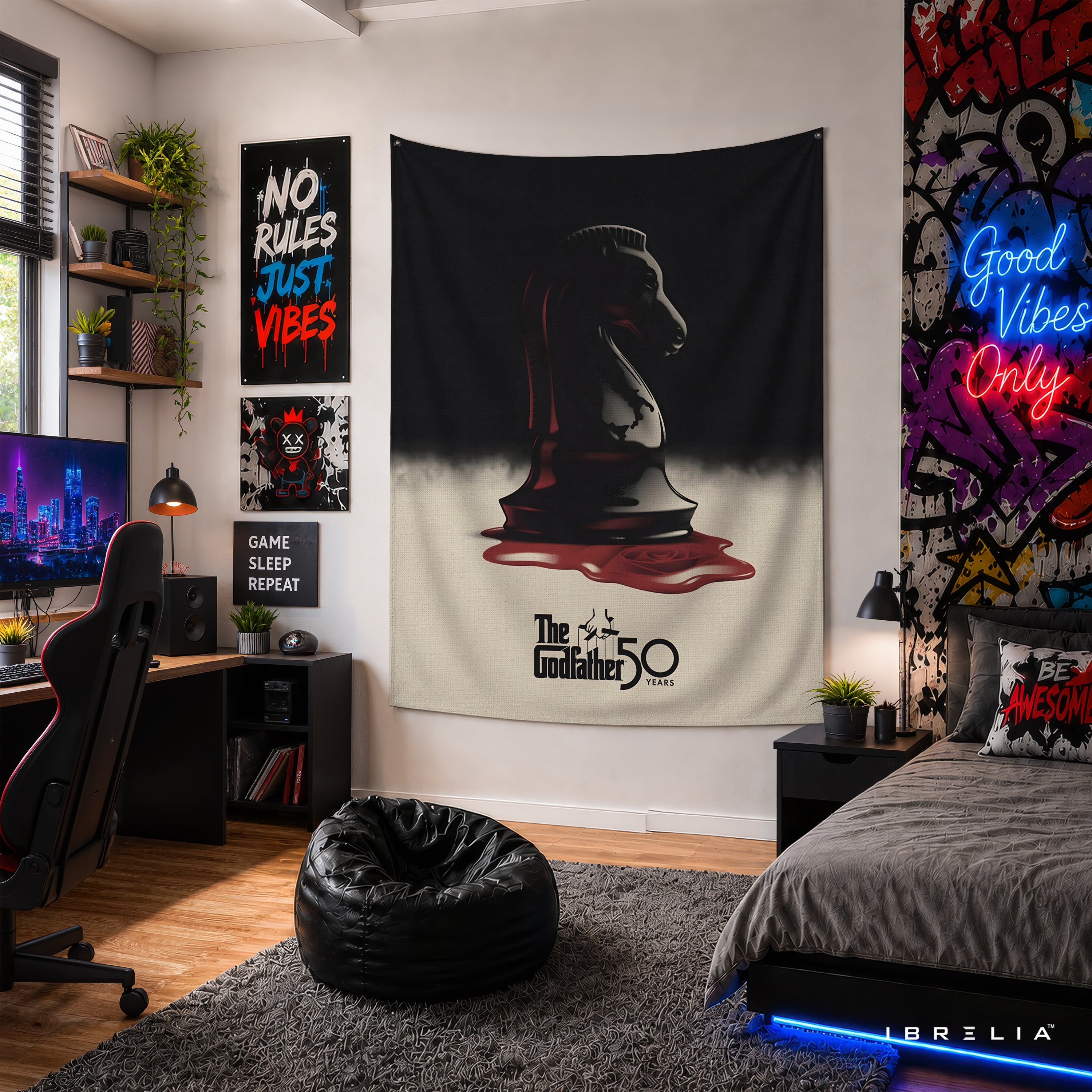 The Godfather 50th Anniversary Chess Knight Wall Tapestry – Premium Movie Wall Hanging & Home Decor in Pakistan