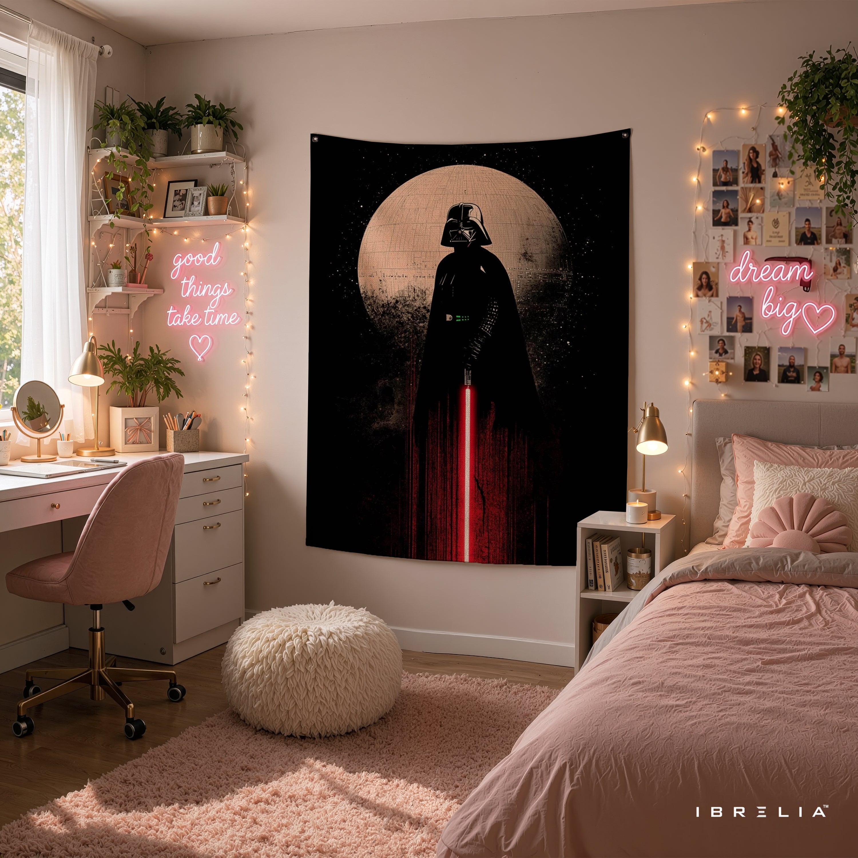 Darth Vader Death Star Wall Tapestry – Star Wars Sith Lord Sci-Fi Wall Hanging