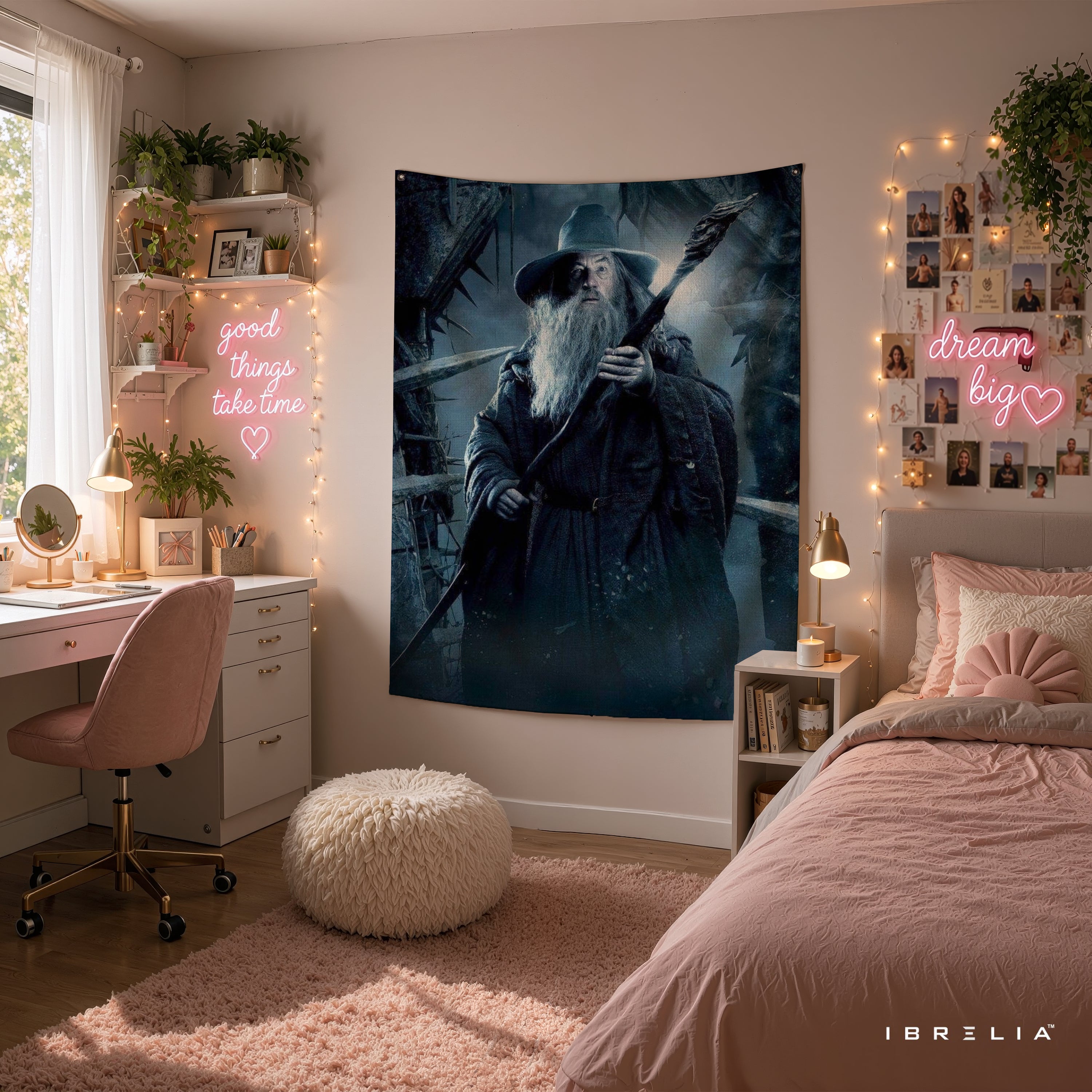 The Lord of the Rings Gandalf the Grey Wall Tapestry – Wizard of Middle-earth Fantasy Wall Hanging