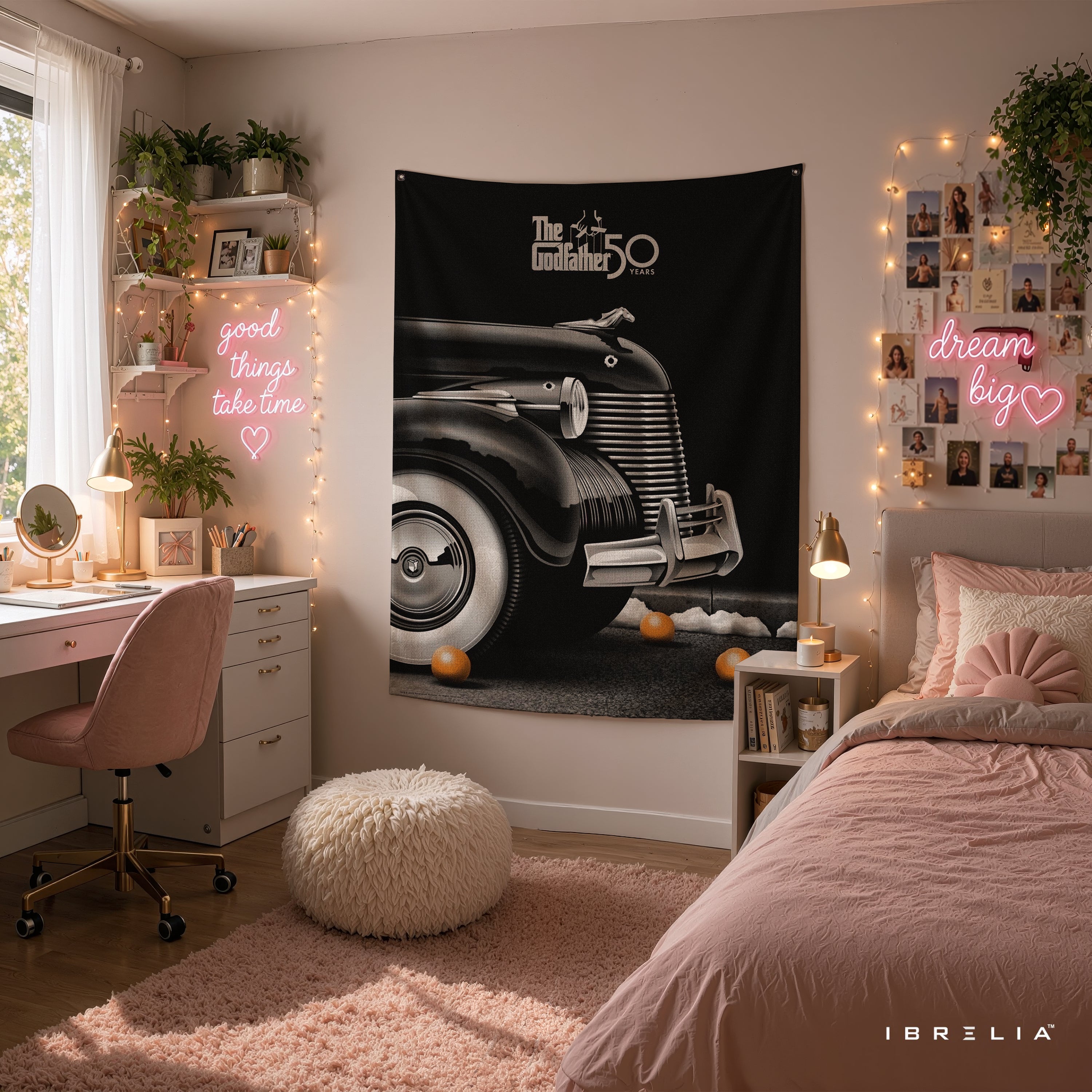 The Godfather 50th Anniversary Vintage Car Wall Tapestry – Premium Movie Wall Hanging & Home Decor in Pakistan