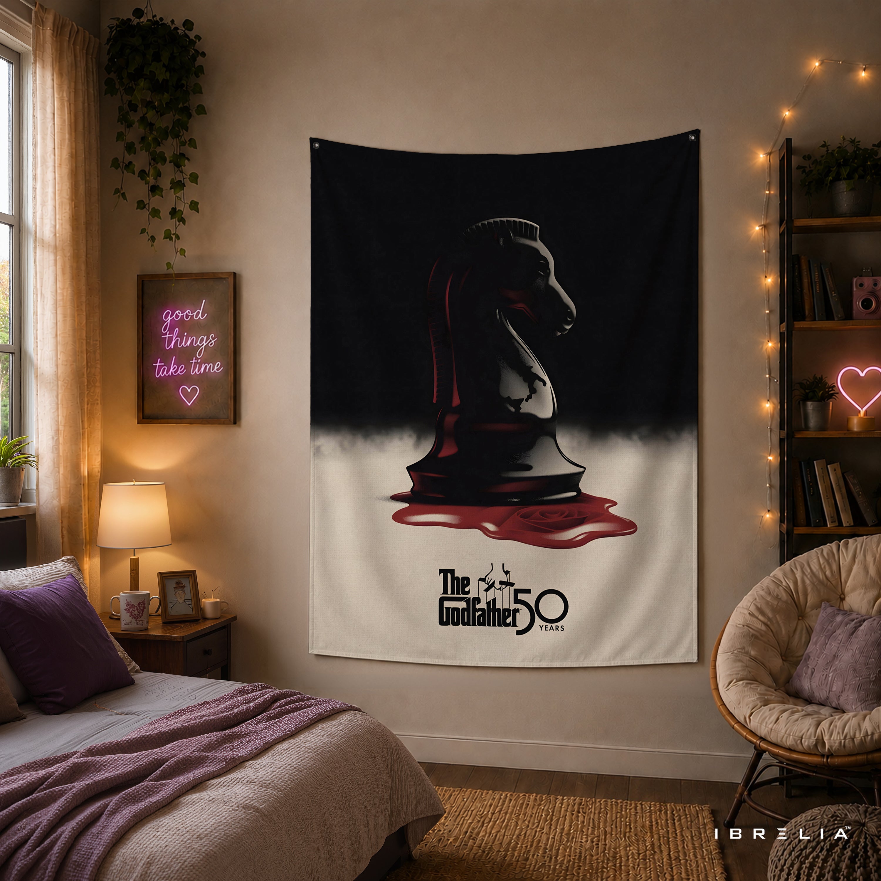 The Godfather 50th Anniversary Chess Knight Wall Tapestry – Premium Movie Wall Hanging & Home Decor in Pakistan