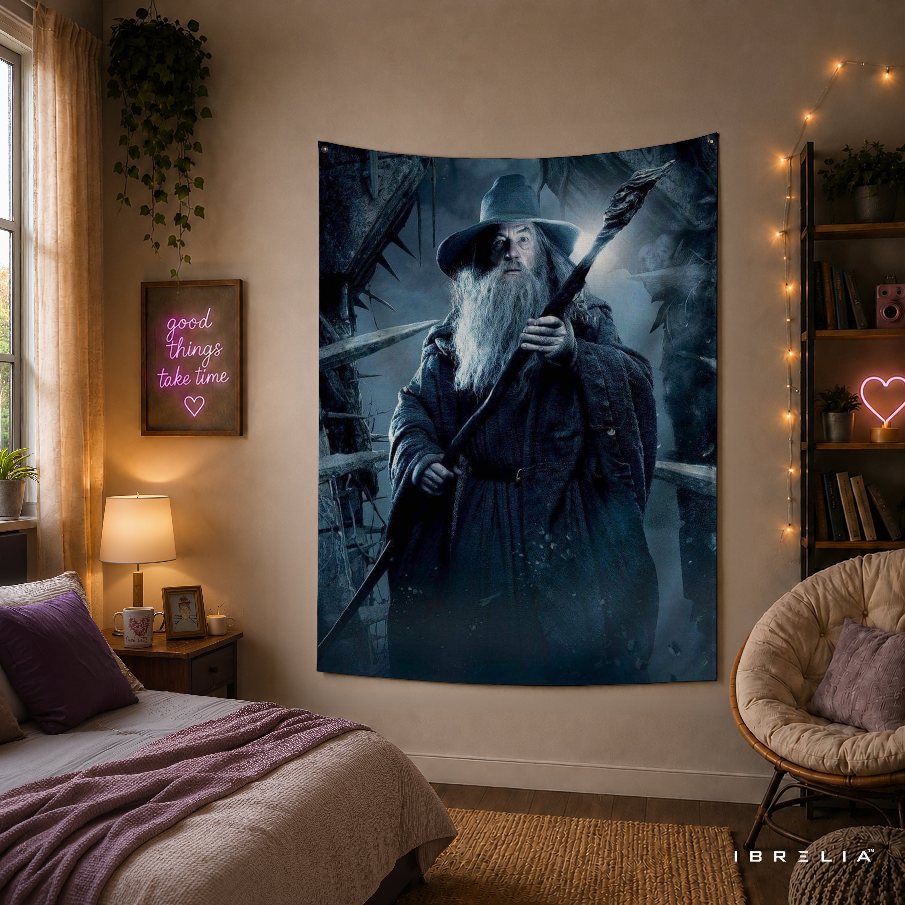The Lord of the Rings Gandalf the Grey Wall Tapestry – Wizard of Middle-earth Fantasy Wall Hanging