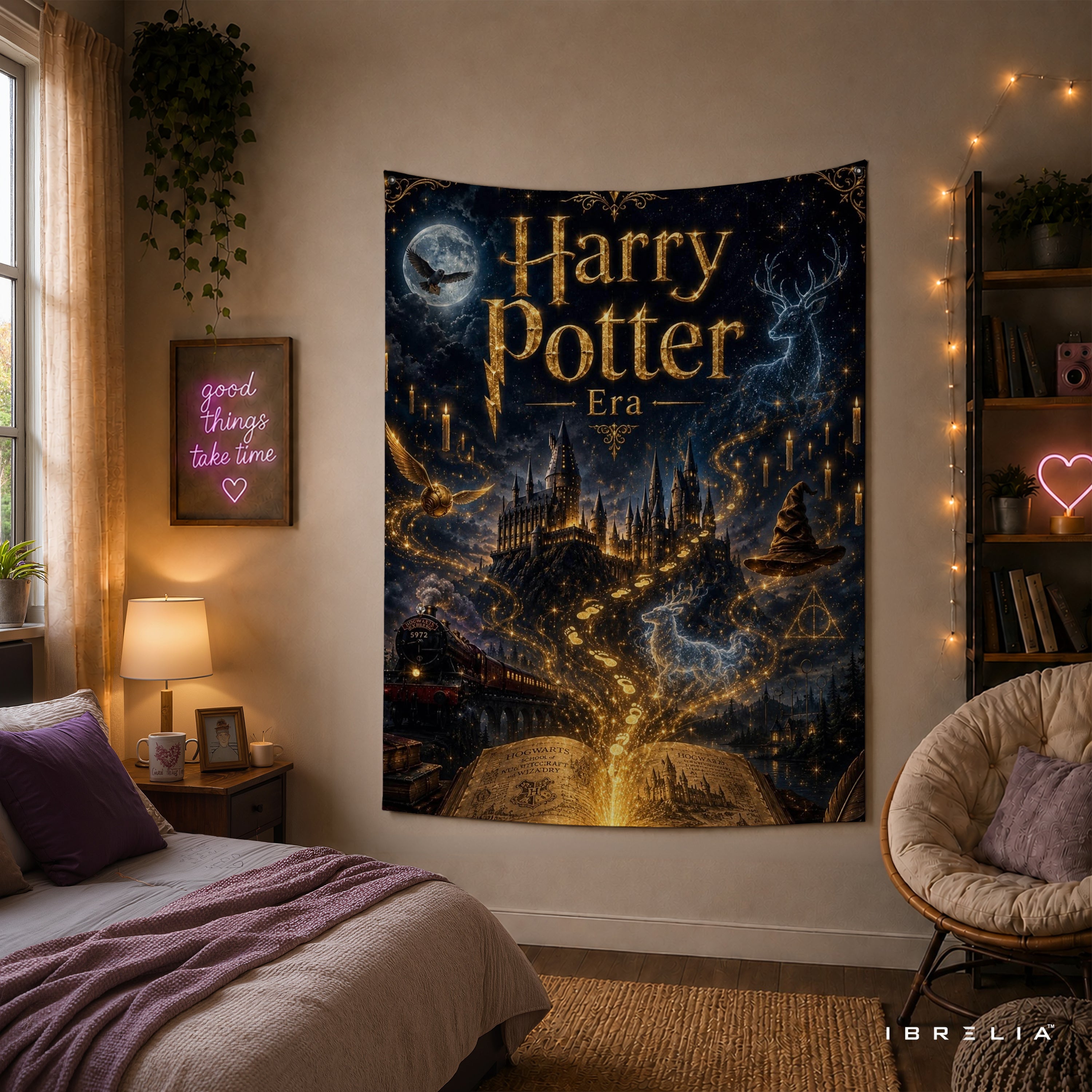 Harry Potter Magical Hogwarts Wall Tapestry – Premium Fantasy Wall Hanging & Home Decor in Pakistan