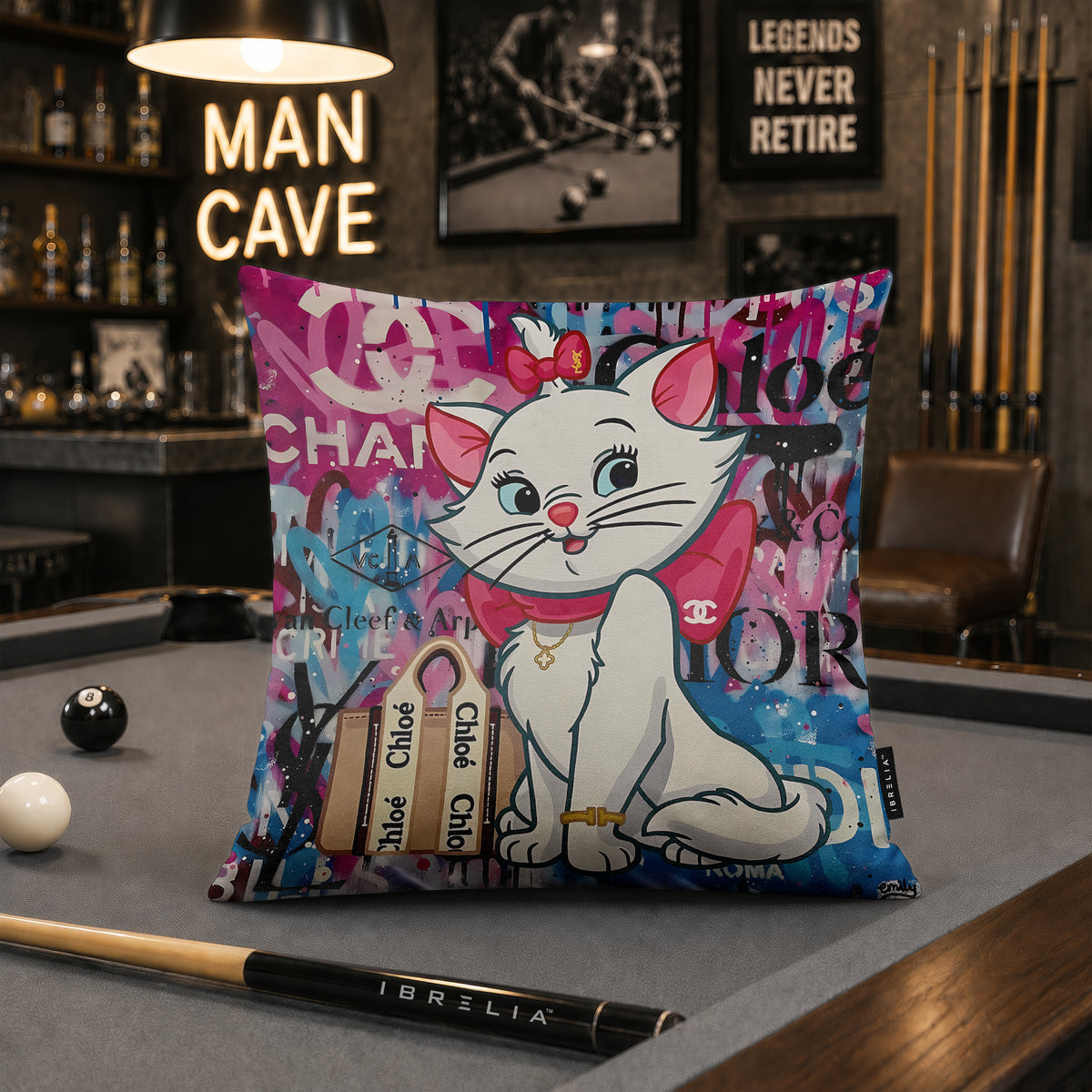 Marie Luxury Fashion Pop Art Cushion | Premium Velvet Suede | Double-Sided Print