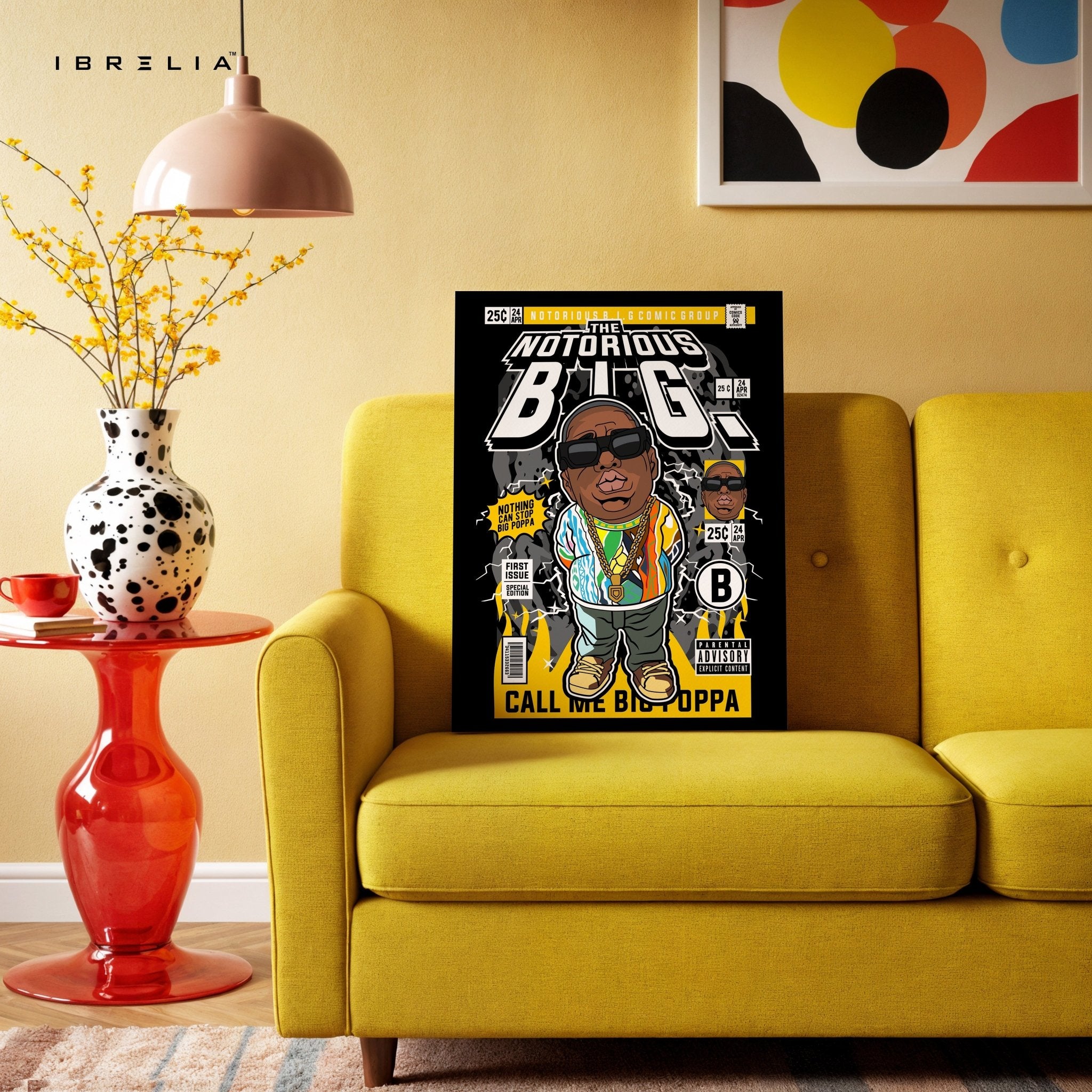 The Notorious B.I.G “Call Me Big Poppa” Pop Art Comic Edition – 4K Ultra Wrap Frame Wall Art in Pakistan | IBRELIA™ - IBRELIA