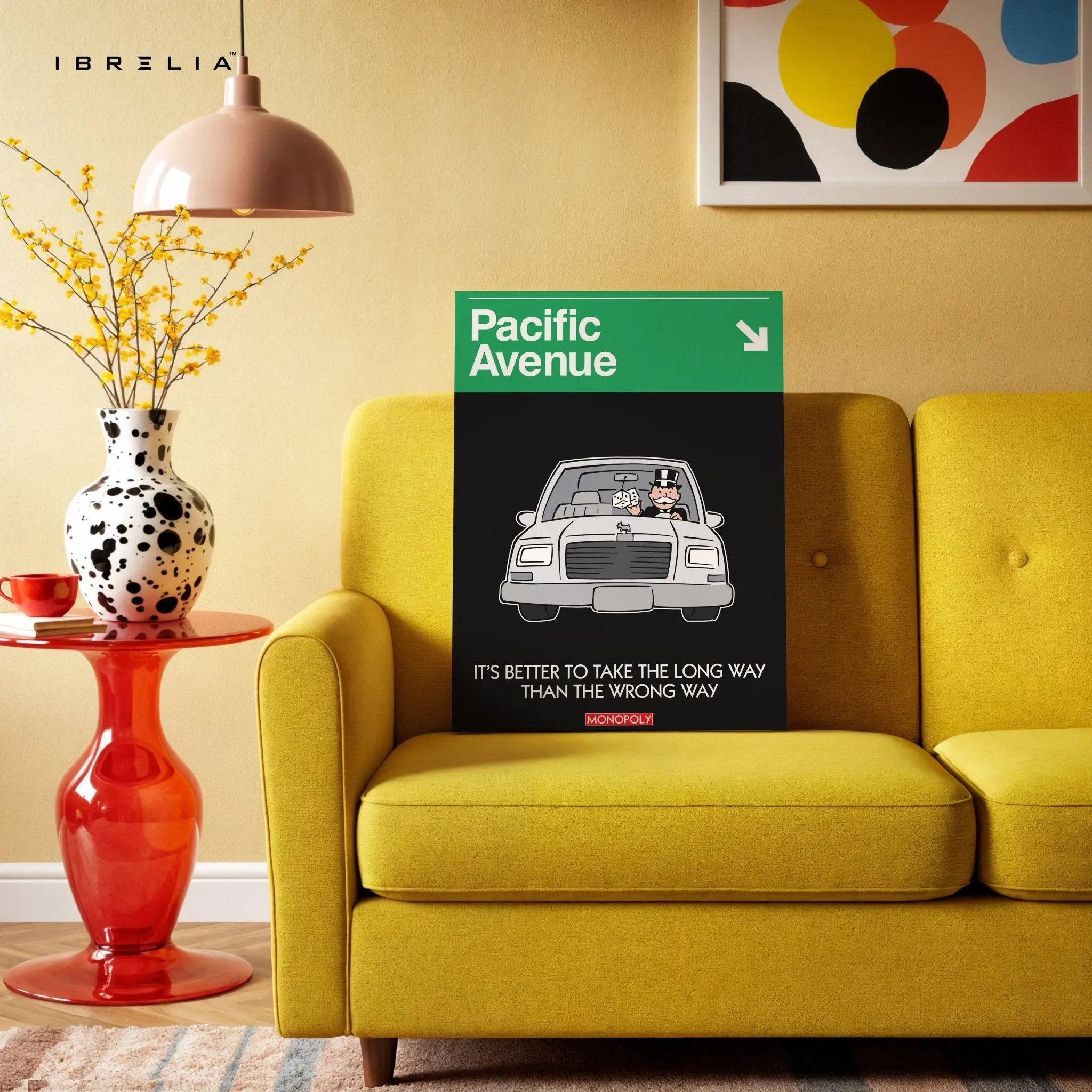 Monopoly “Pacific Avenue” Wall Art – Luxury Motivational Edition | IBRELIA™ - IBRELIA