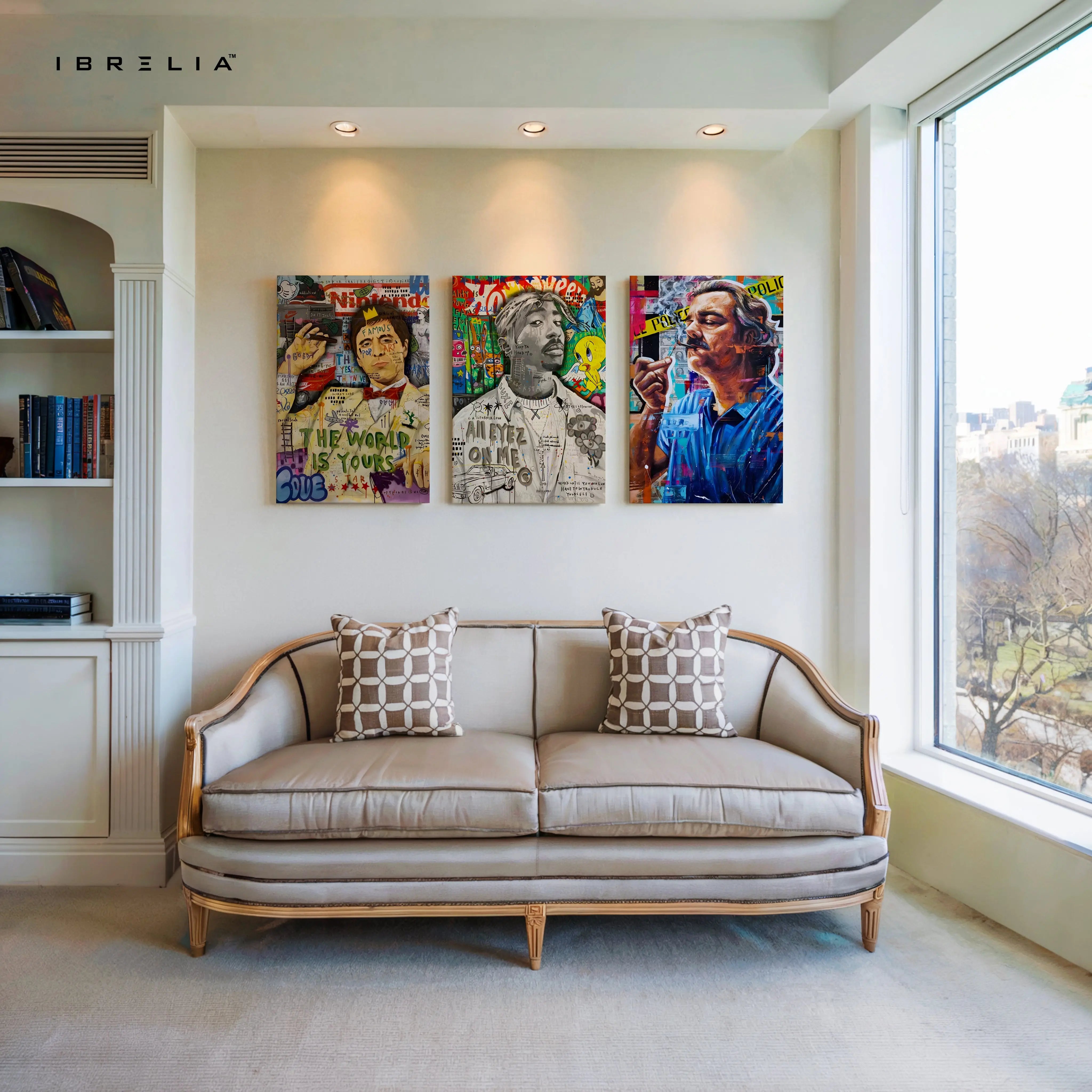 Iconic Legends Street Art 3 Panel 4K Ultra HD Wall Art in Pakistan | IBRELIA™ IBRELIA