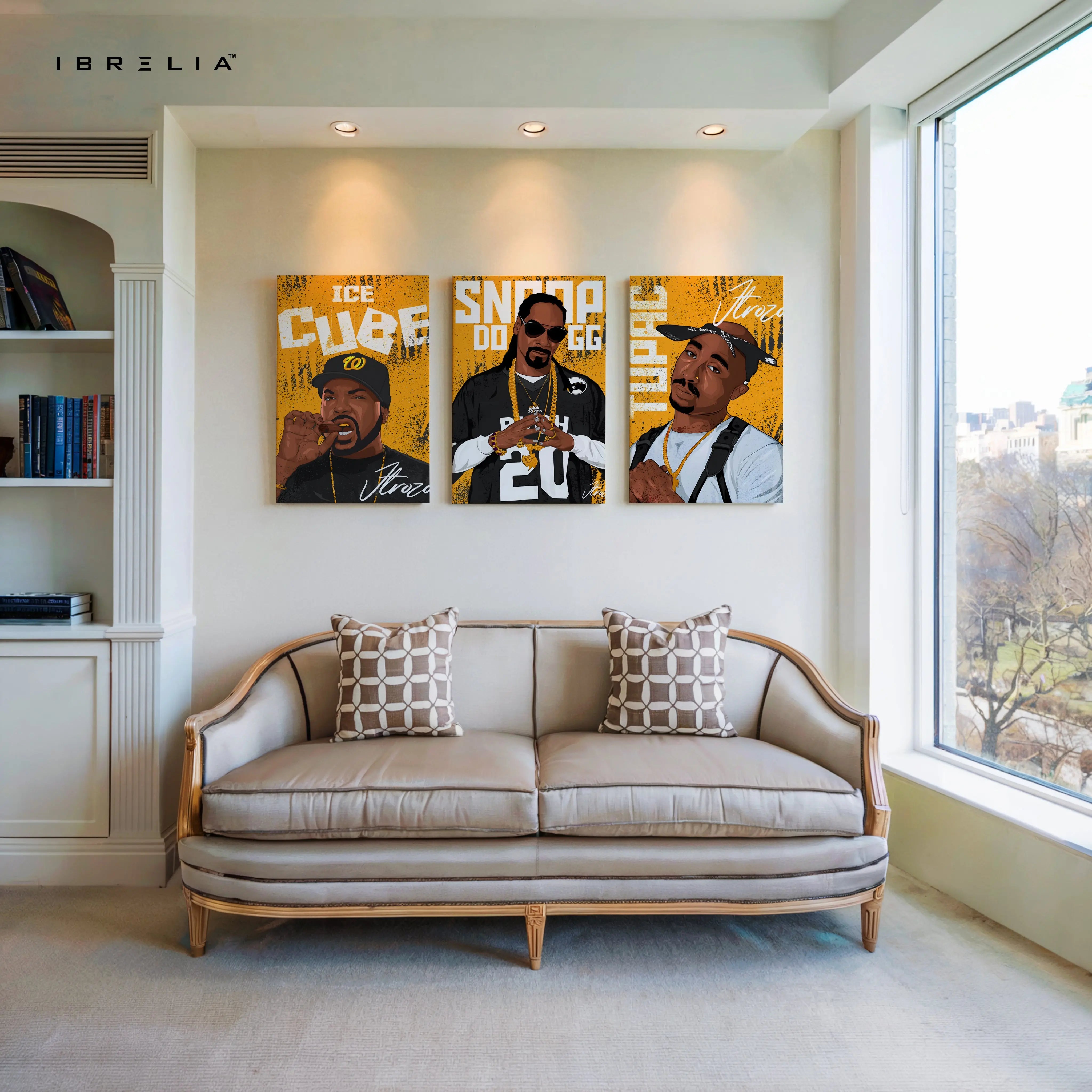 Hip Hop Legends 3 Panel 4K Ultra HD Wall Art in Pakistan | IBRELIA™ IBRELIA