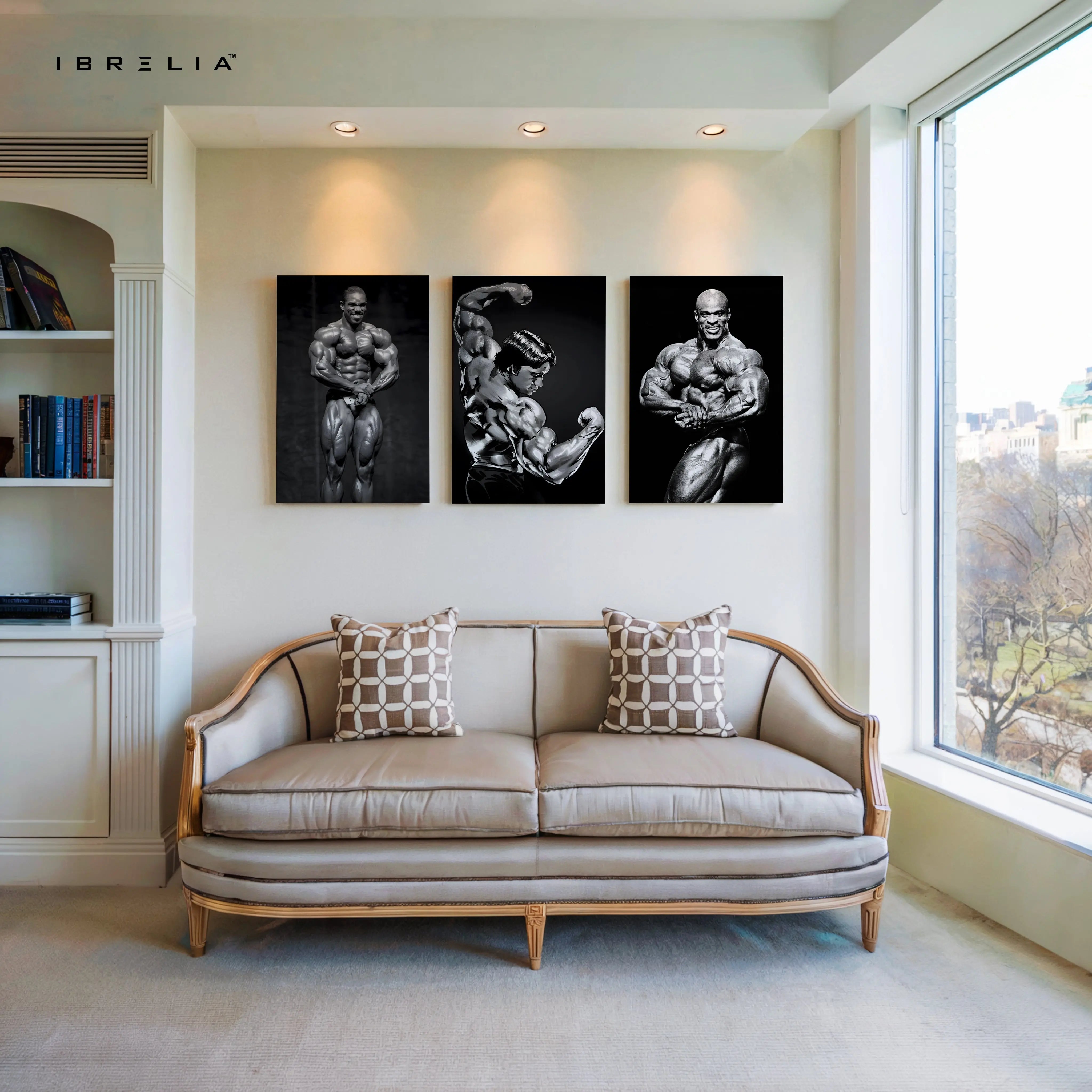Bodybuilding Legends Power 3 Panel 4K Ultra HD Wall Art in Pakistan | IBRELIA™ IBRELIA