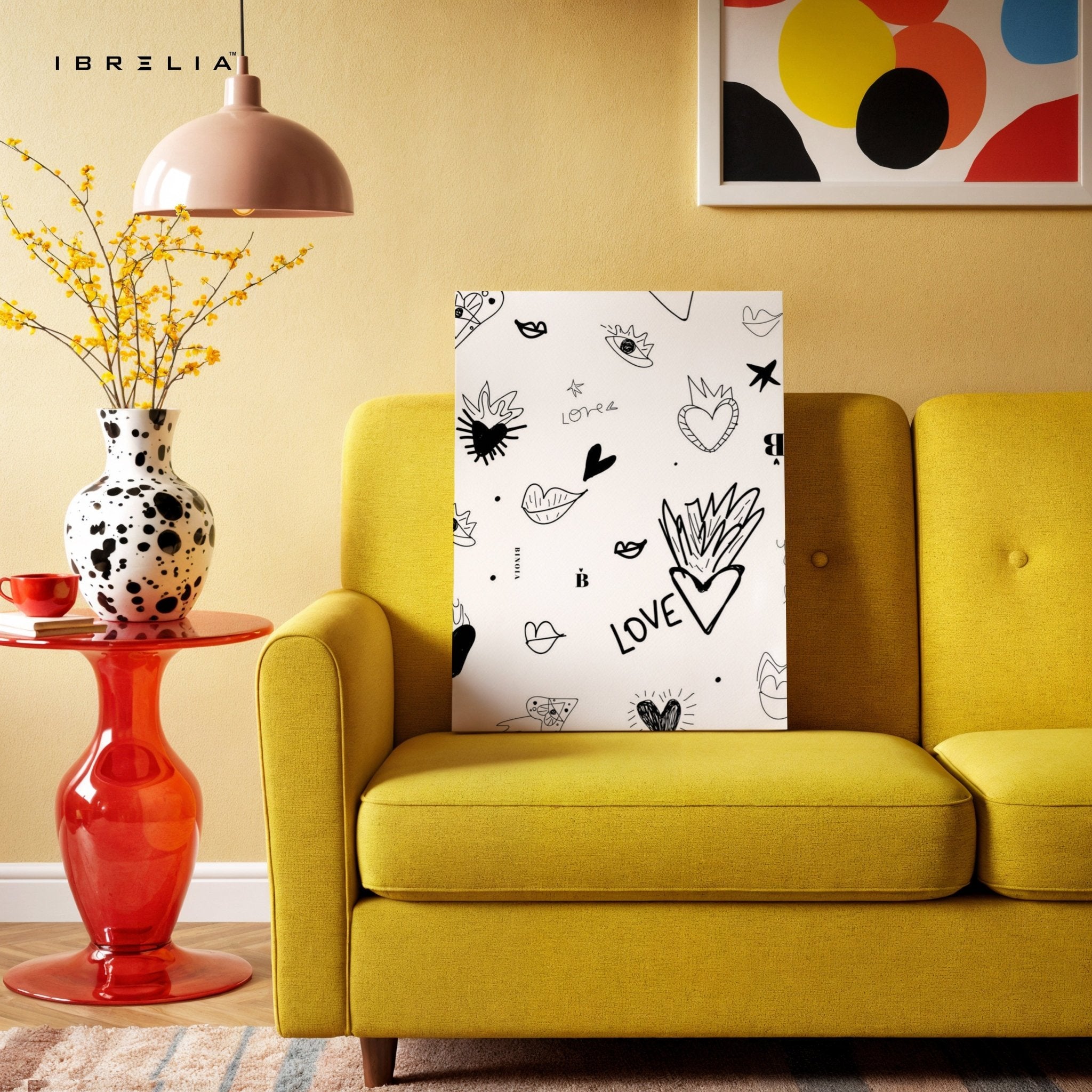 Minimal Love Sketch Wall Frame | 4K Ultra Wrap Frame Wall Art in Pakistan | IBRELIA™ - IBRELIA
