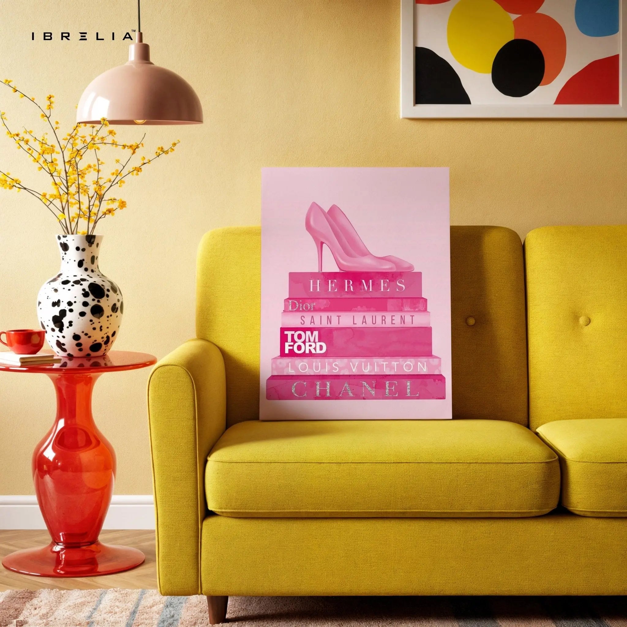 Pink Luxury Books Wall Frame | 4K Ultra Wrap Frame Wall Art in Pakistan | IBRELIA™ - IBRELIA