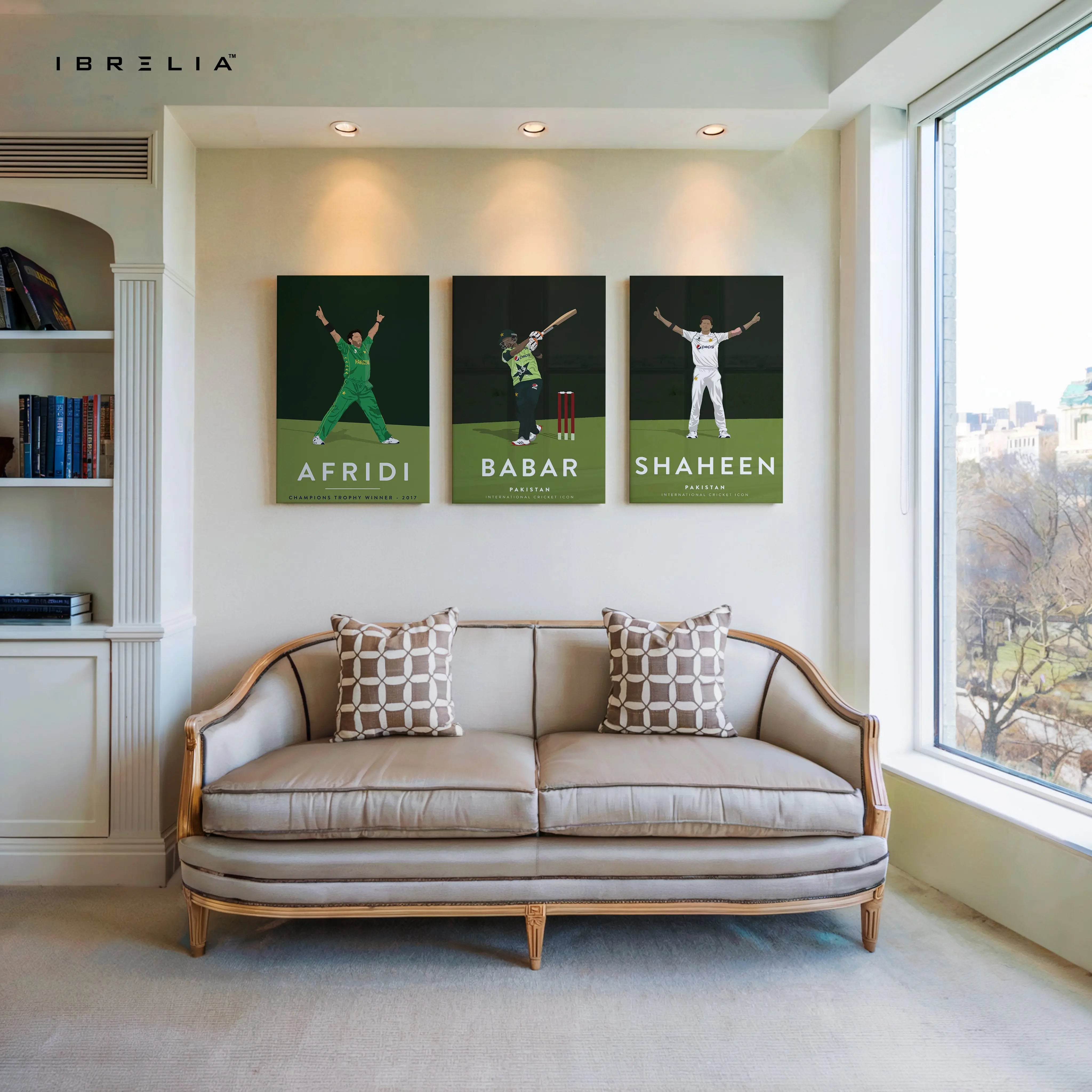 Pakistan Cricket Legends 3 Panel 4K Ultra HD Wall Art in Pakistan | IBRELIA™ IBRELIA