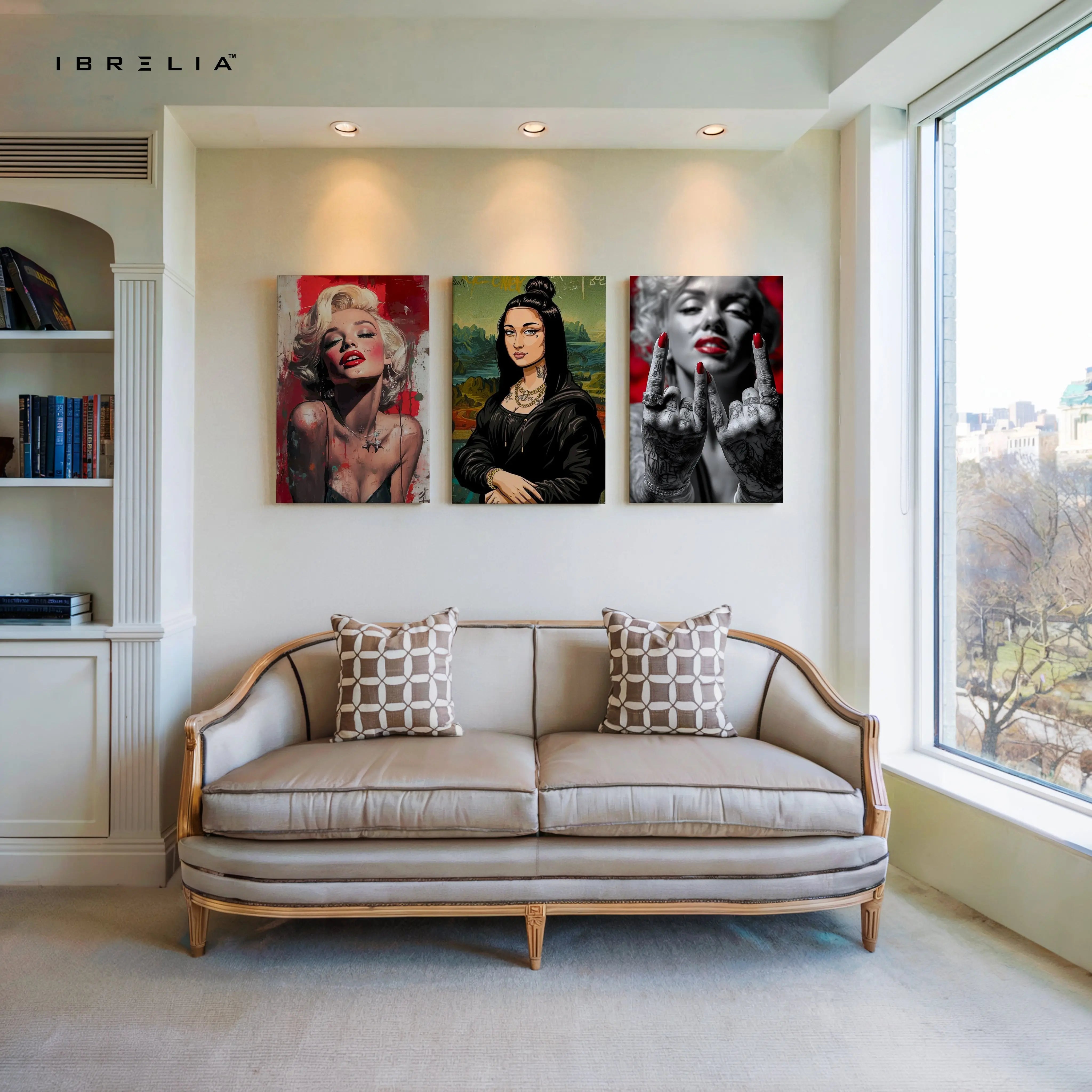 Rebel Beauty Pop Art 3 Panel 4K Ultra HD Wall Art in Pakistan | IBRELIA™ IBRELIA