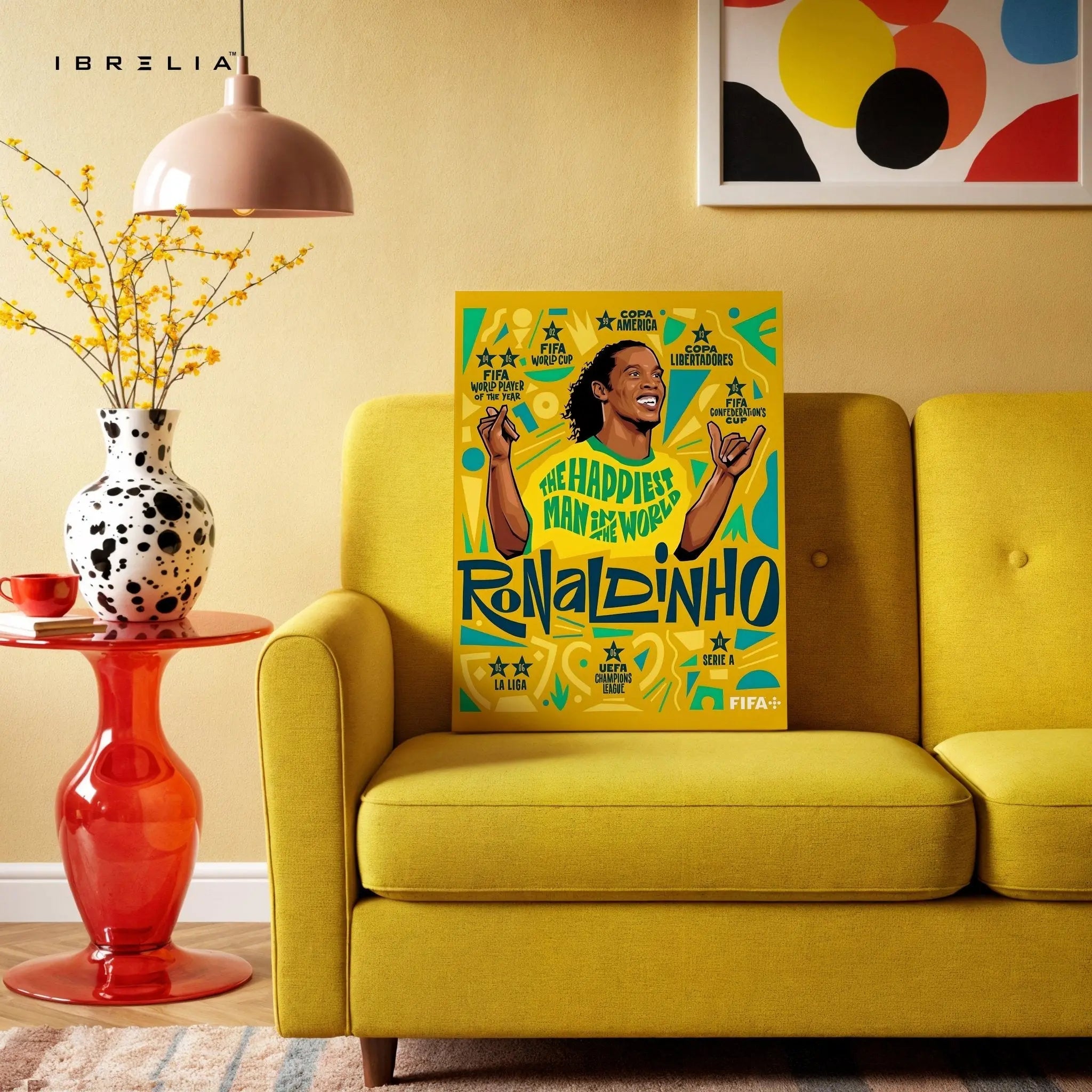 Ronaldinho Wall Art – The Happiest Man in the World Edition | IBRELIA™ - IBRELIA