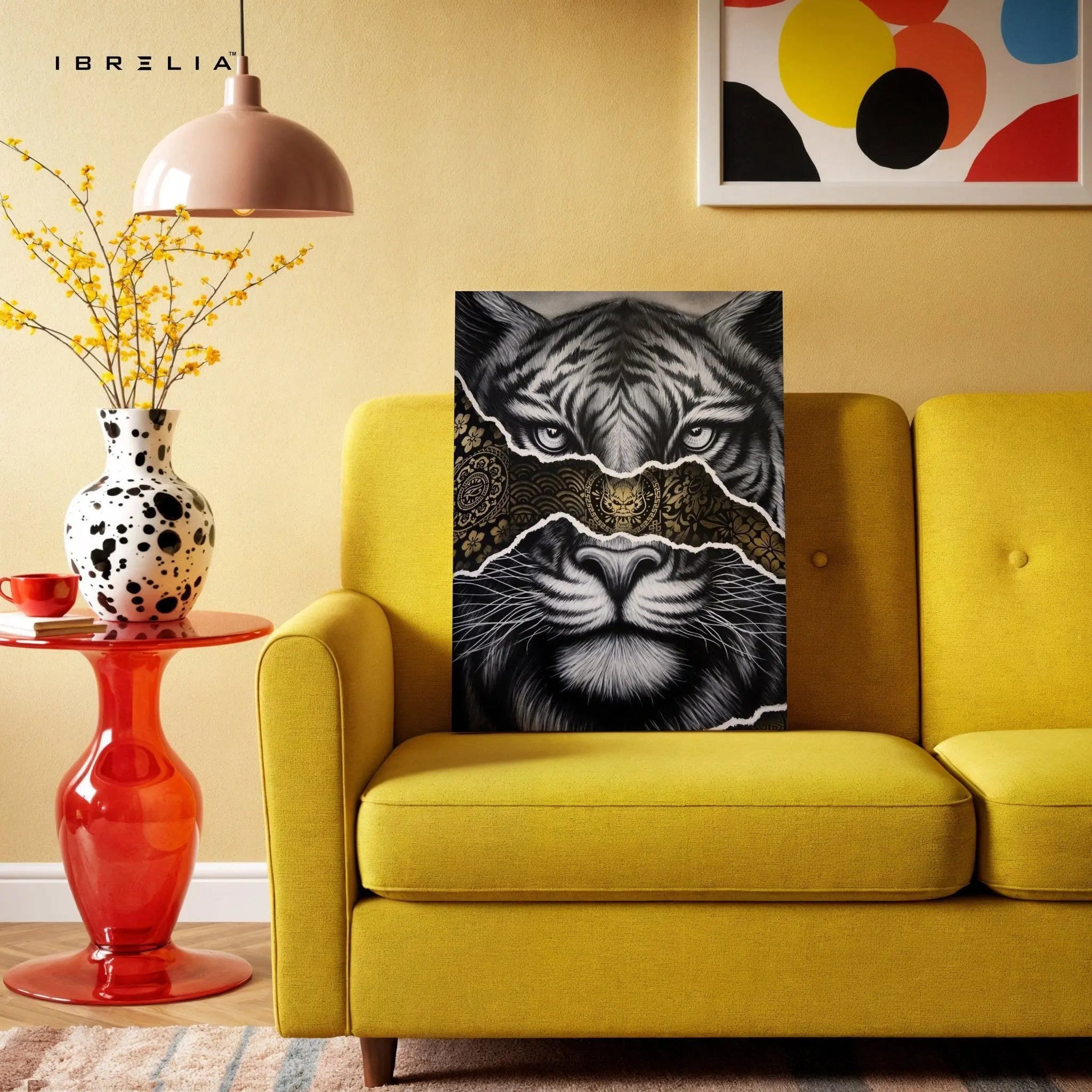 Golden Tiger Majesty Wall Frame | 4K Ultra Wrap Frame Wall Art in Pakistan | IBRELIA™ - IBRELIA
