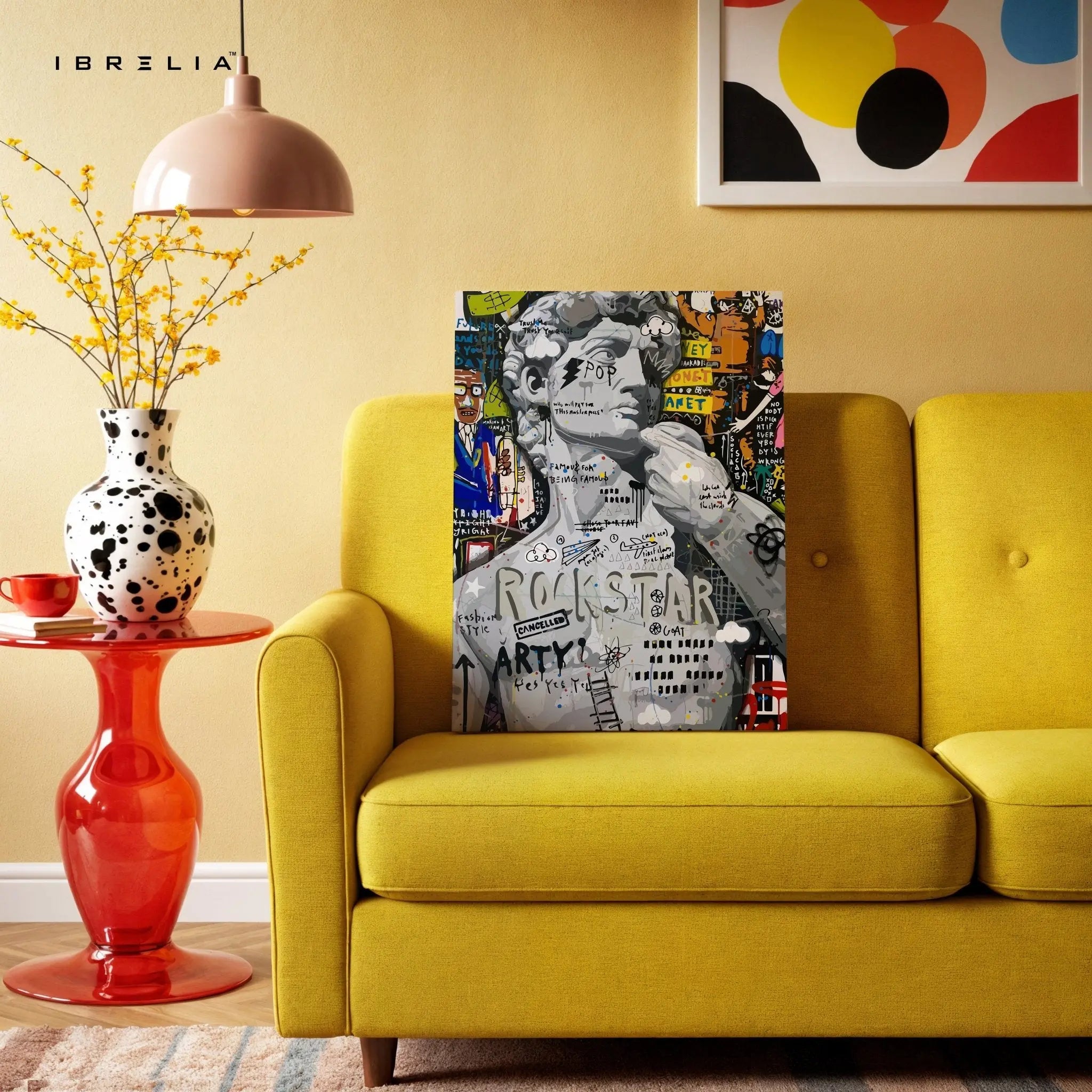 David Rockstar Pop Art – 4K Ultra Wrap Frame Wall Art in Pakistan | IBRELIA™ - IBRELIA