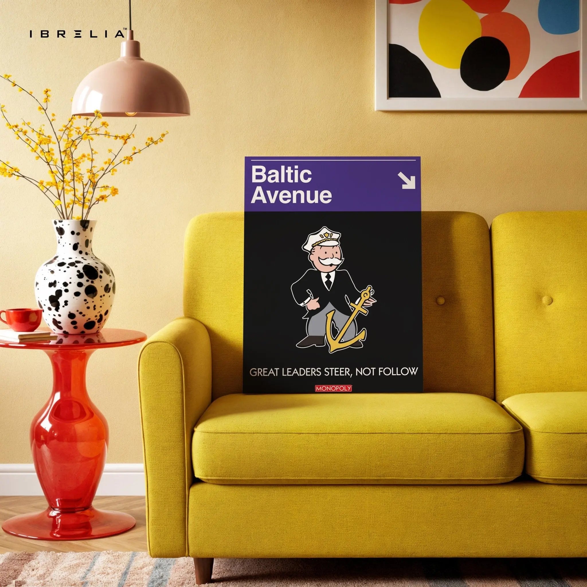 Monopoly “Baltic Avenue” Wall Art – Great Leaders Steer, Not Follow | IBRELIA™ - IBRELIA