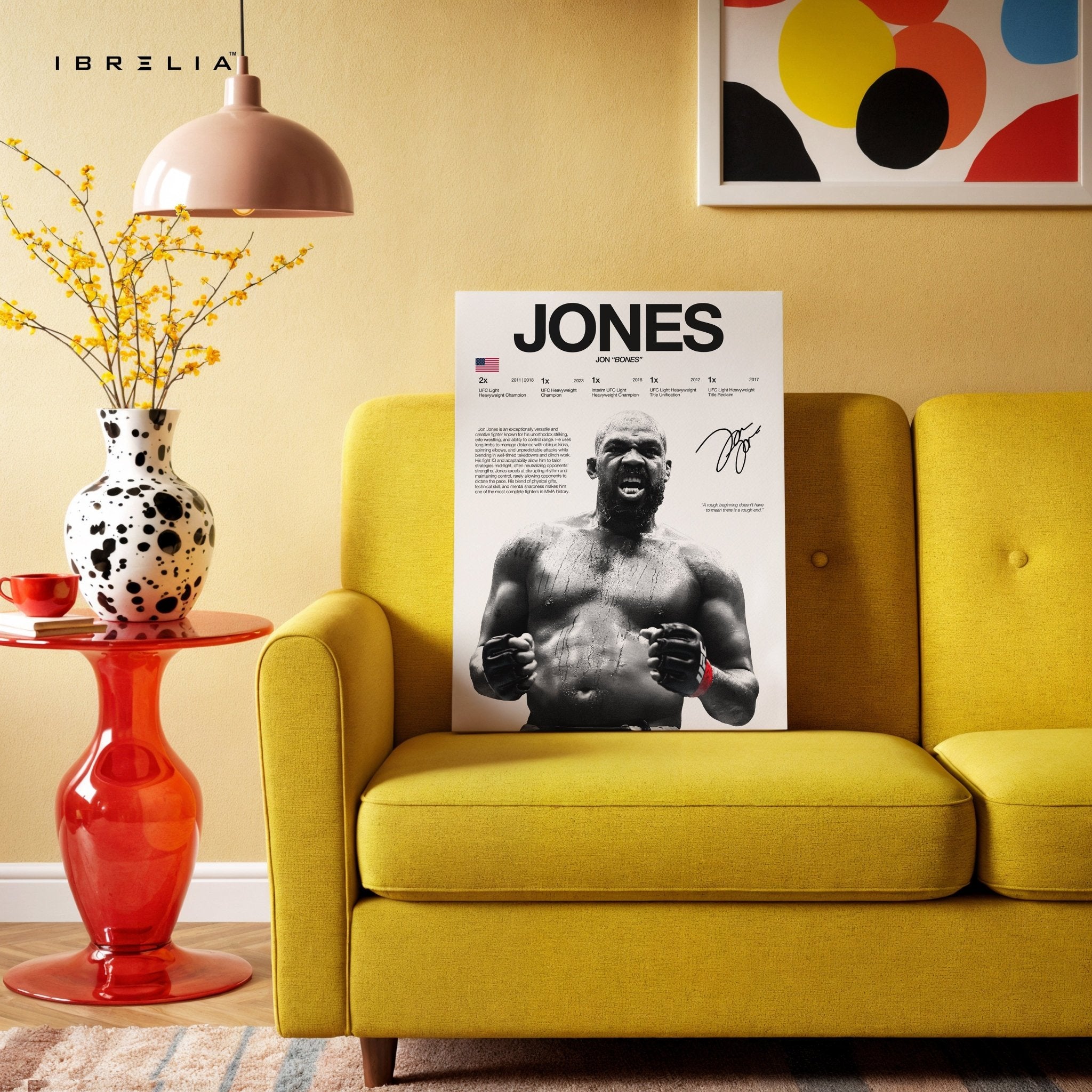 Jon Jones “Bones” – UFC Champion 4K Ultra Wrap Frame Wall Art in Pakistan | IBRELIA™ - IBRELIA
