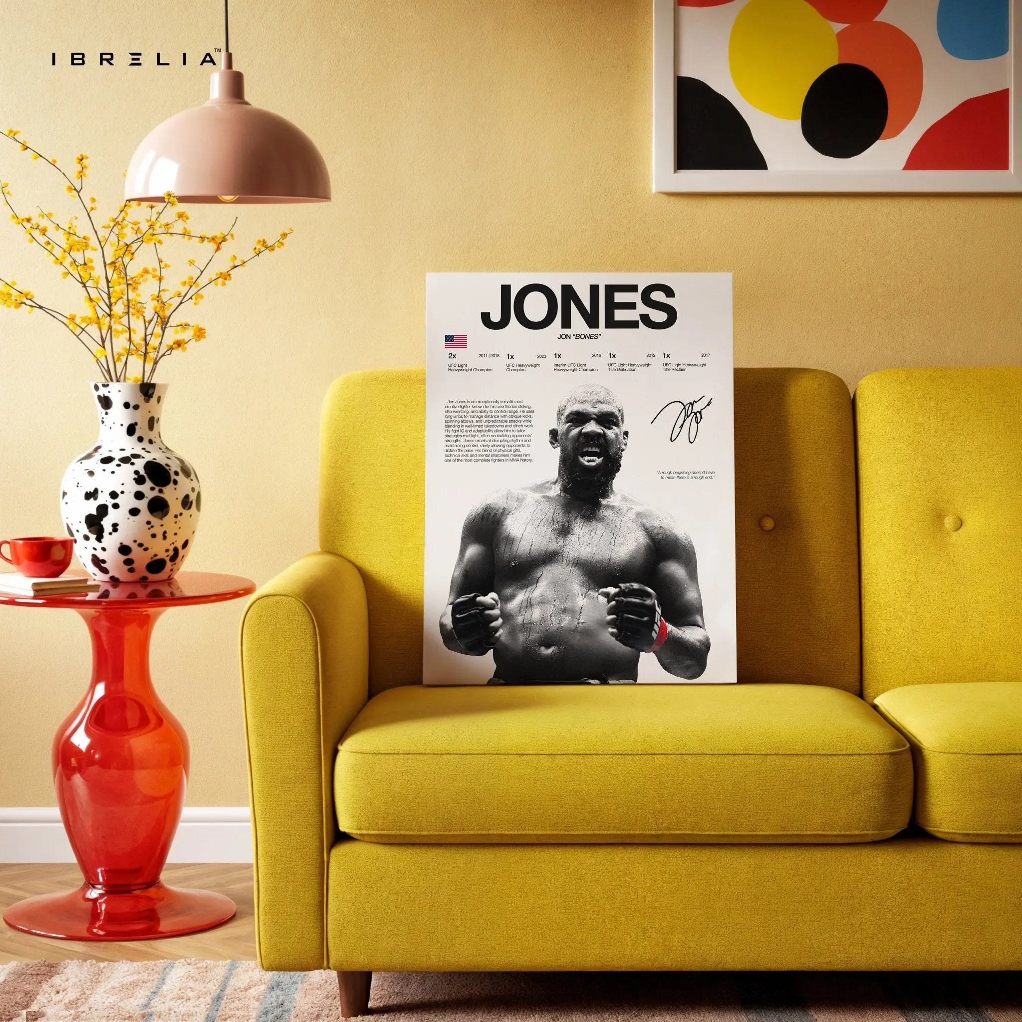 Jon Jones “Bones” – UFC Champion 4K Ultra Wrap Frame Wall Art in Pakistan | IBRELIA™ - IBRELIA
