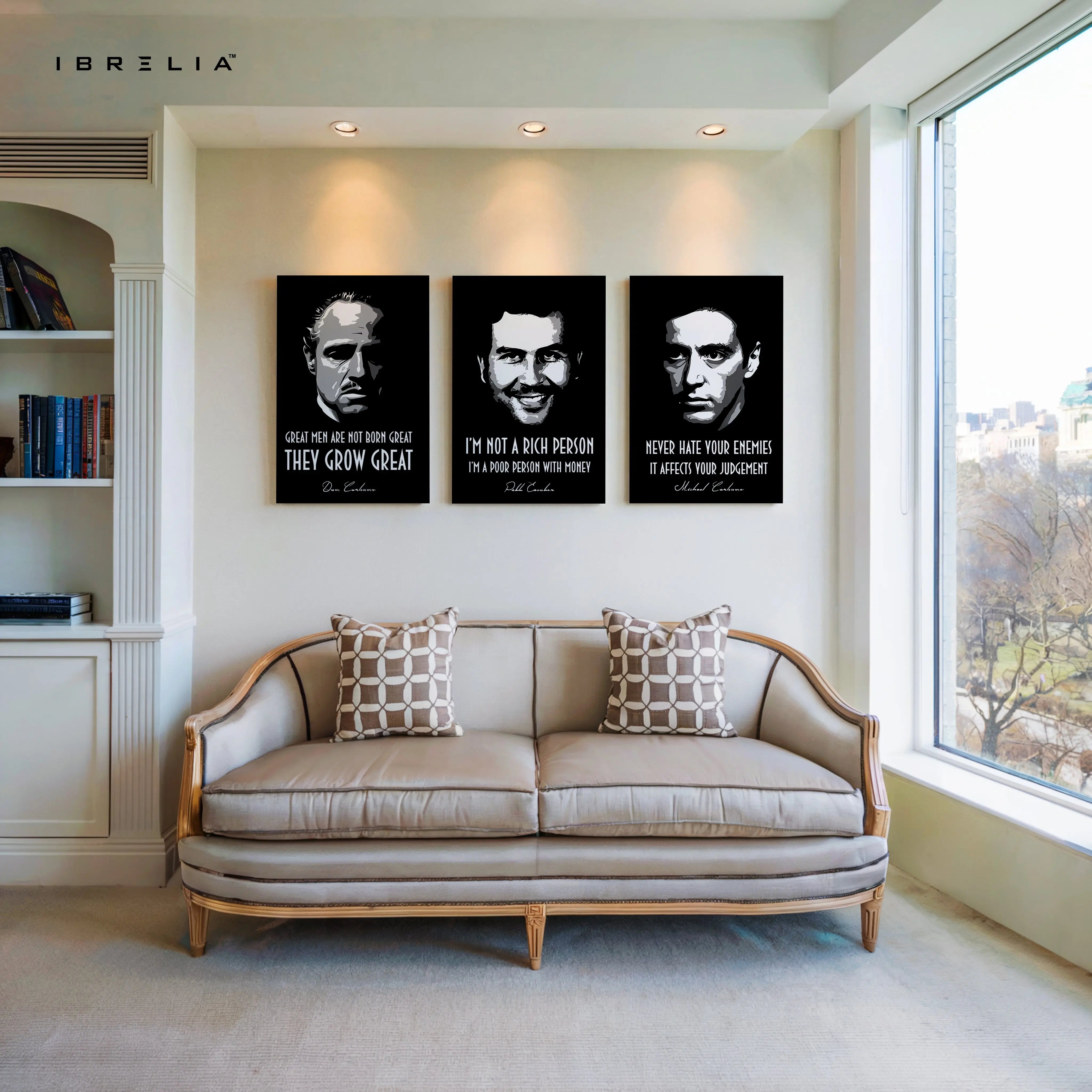 The Godfather Mafia Quotes 3 Panel 4K Ultra HD Wall Art in Pakistan | IBRELIA™ IBRELIA