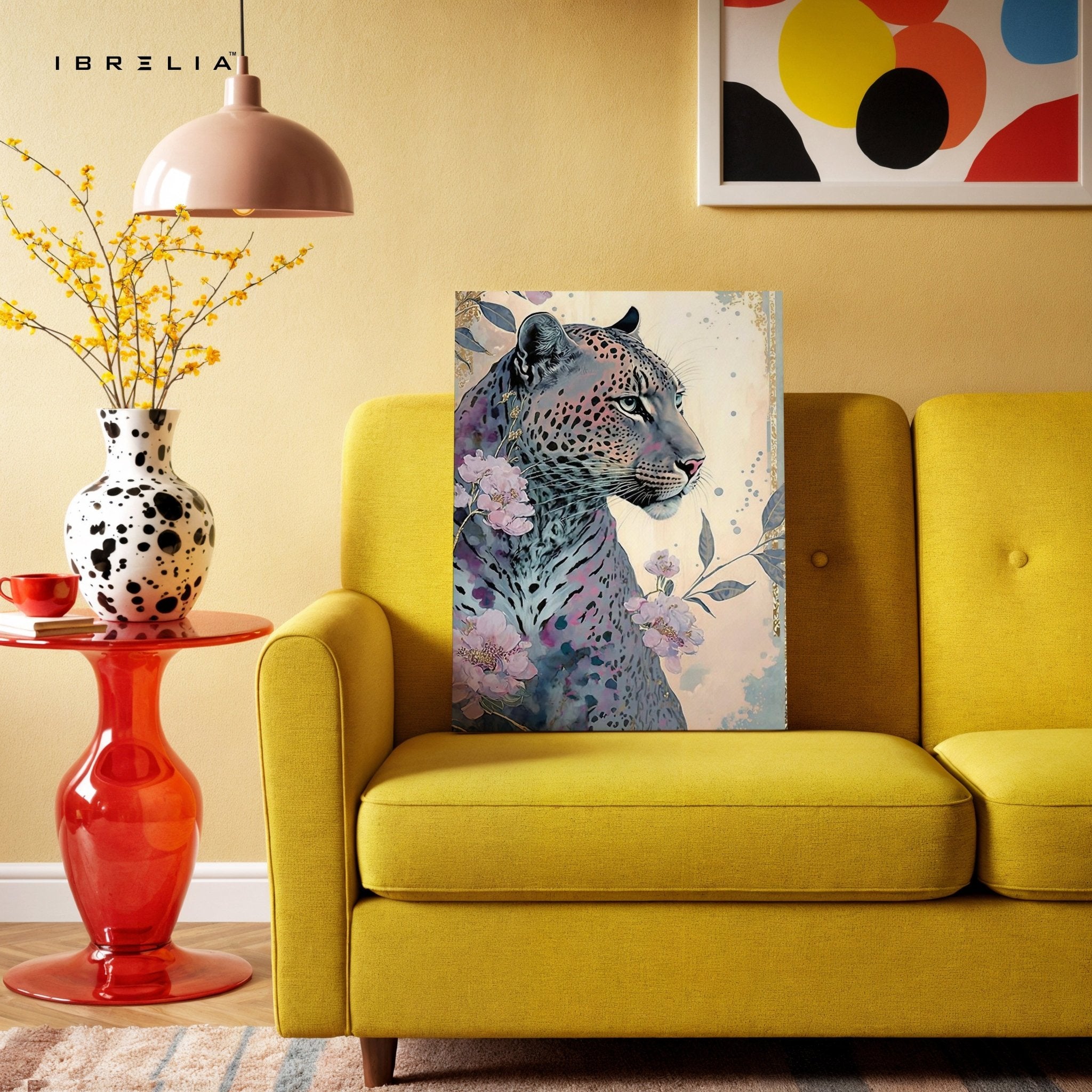 Majestic Floral Leopard Wall Frame | 4K Ultra Wrap Frame Wall Art in Pakistan | IBRELIA™ - IBRELIA
