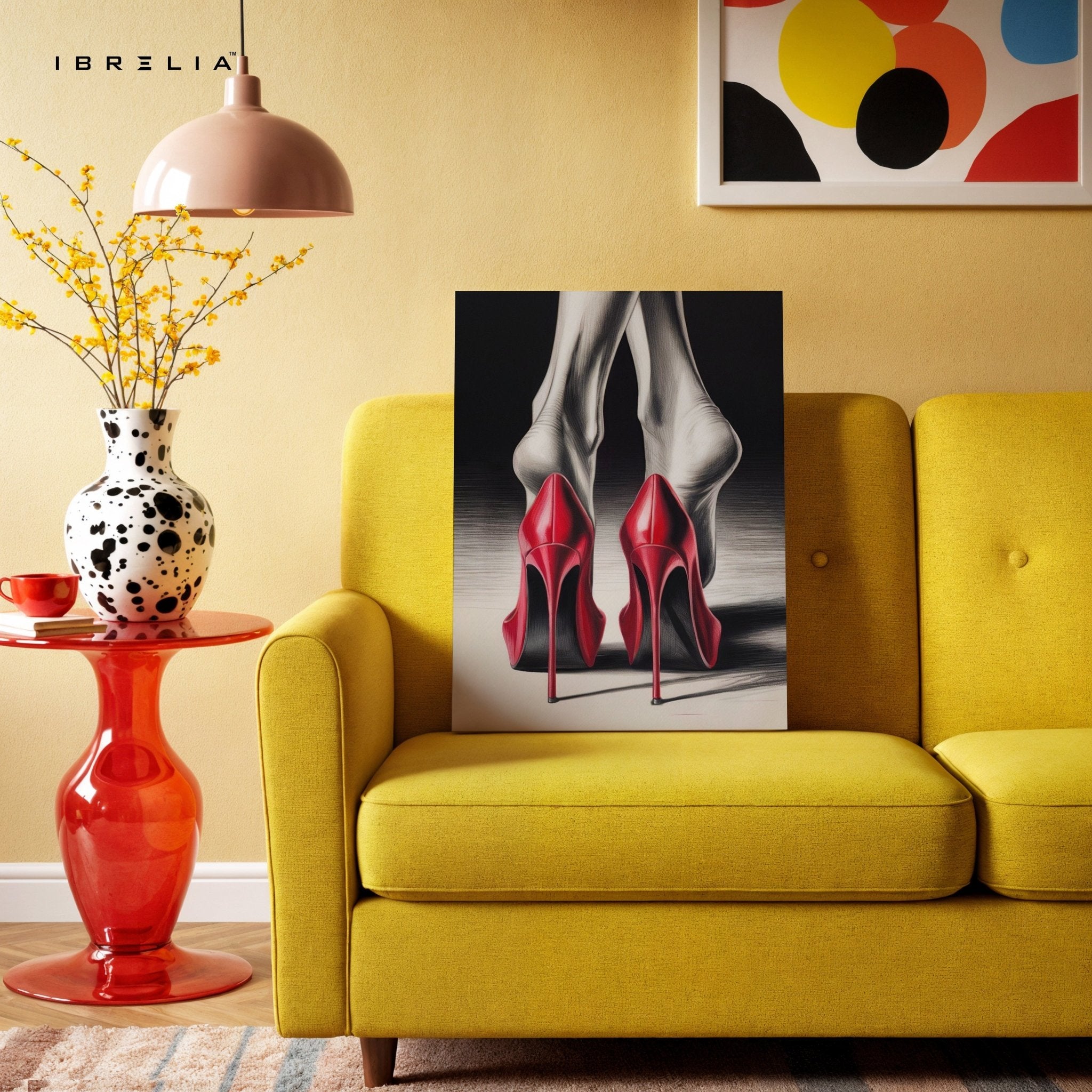 Red Heels Elegance Wall Frame | 4K Ultra Wrap Frame Wall Art in Pakistan | IBRELIA™ - IBRELIA