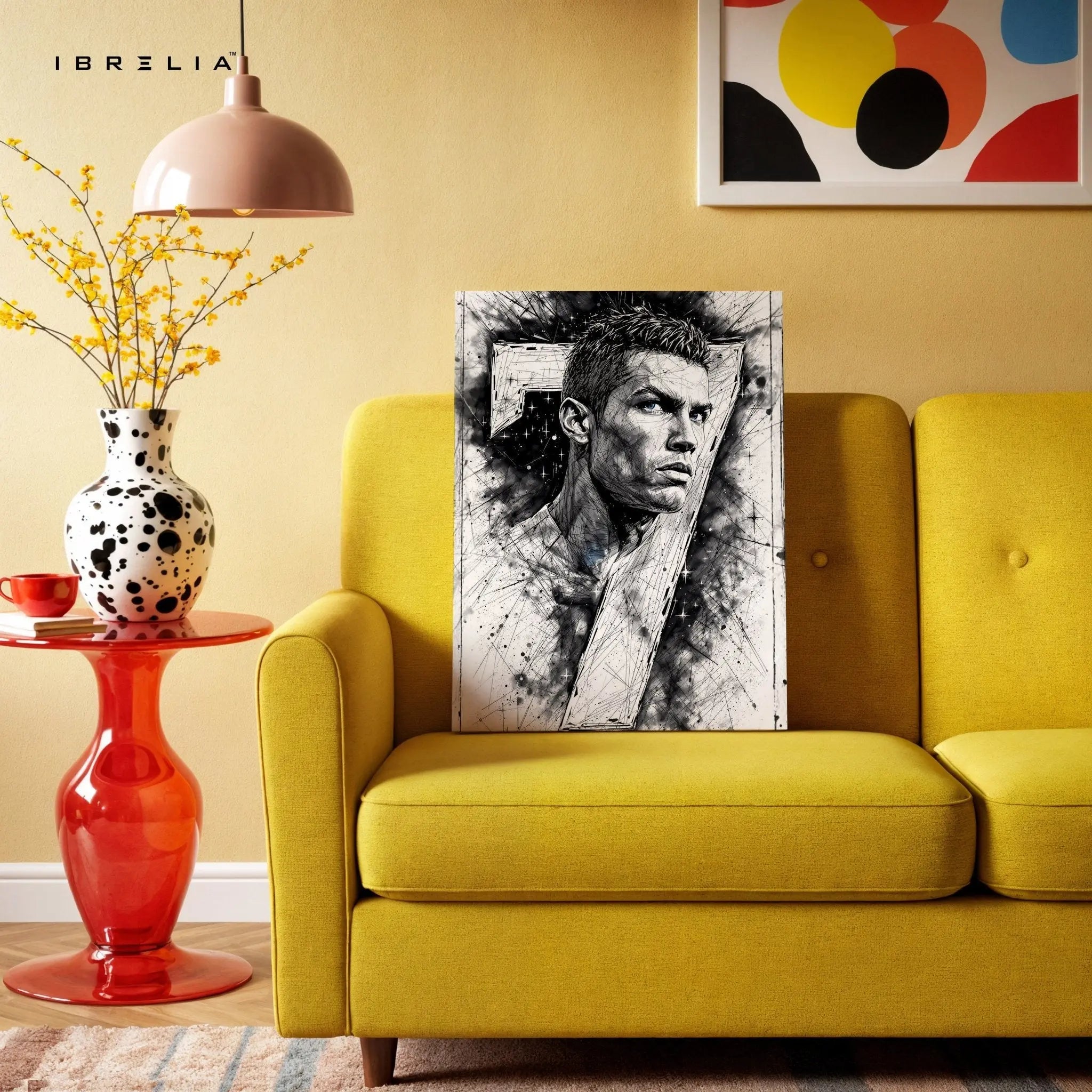Cristiano Ronaldo “Sketch Edition” Wall Frame | 4K Ultra Wrap Frame Wall Art in Pakistan | IBRELIA™ - IBRELIA