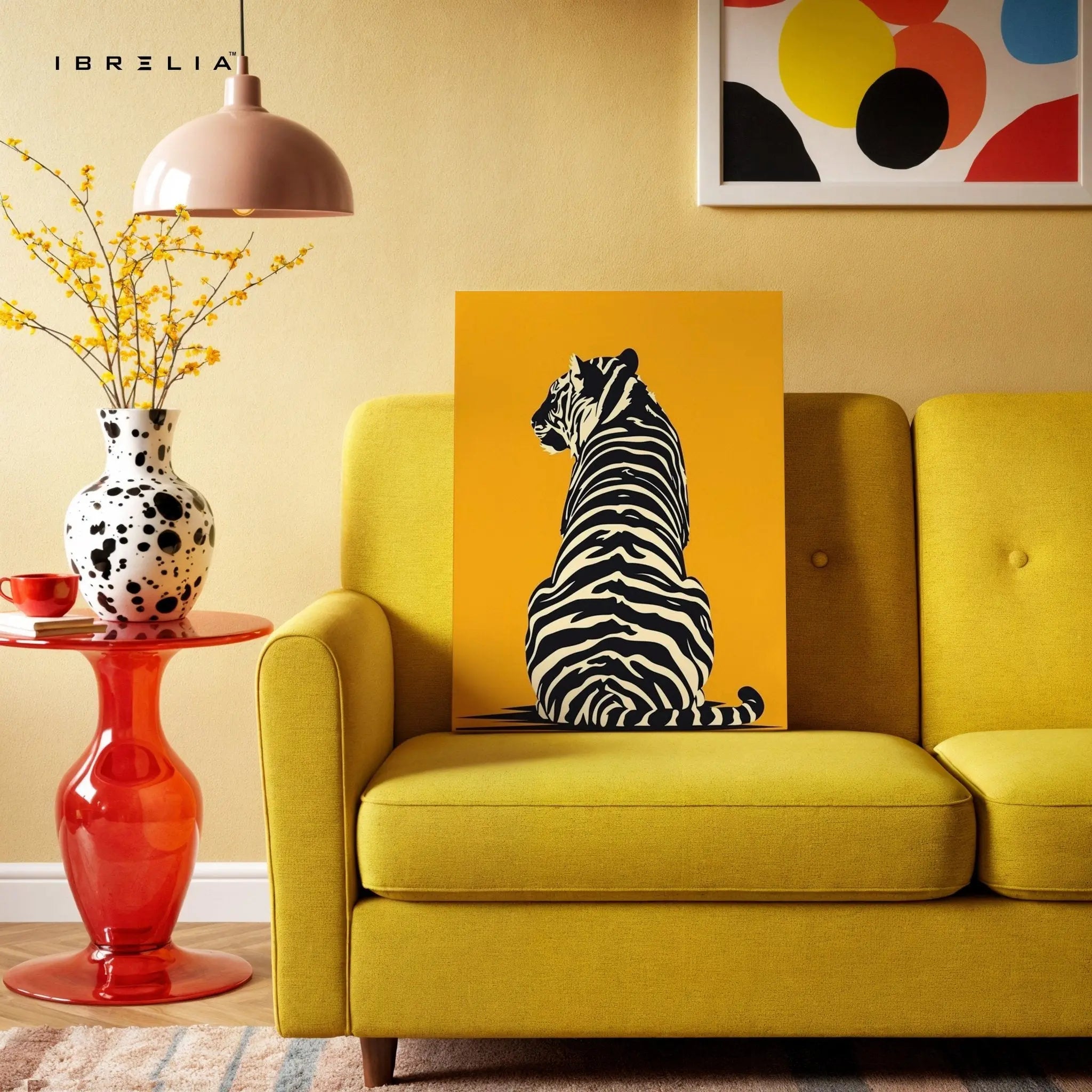 Golden Tiger Silhouette Wall Frame | 4K Ultra Wrap Frame Wall Art in Pakistan | IBRELIA™ - IBRELIA