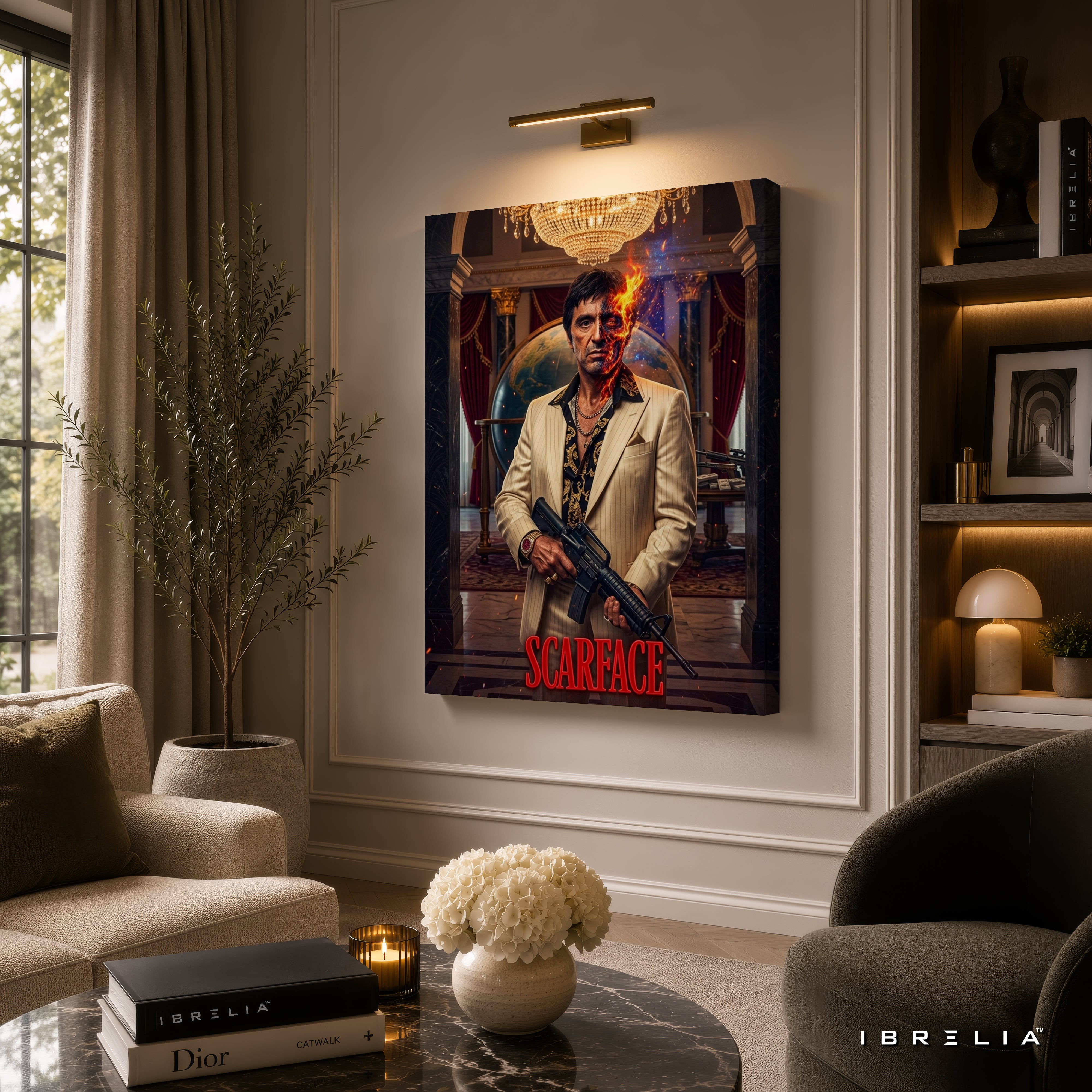 Scarface Movie Wall Art – Tony Montana Premium Wrapped MDF Wall Decor | IBRELIA™