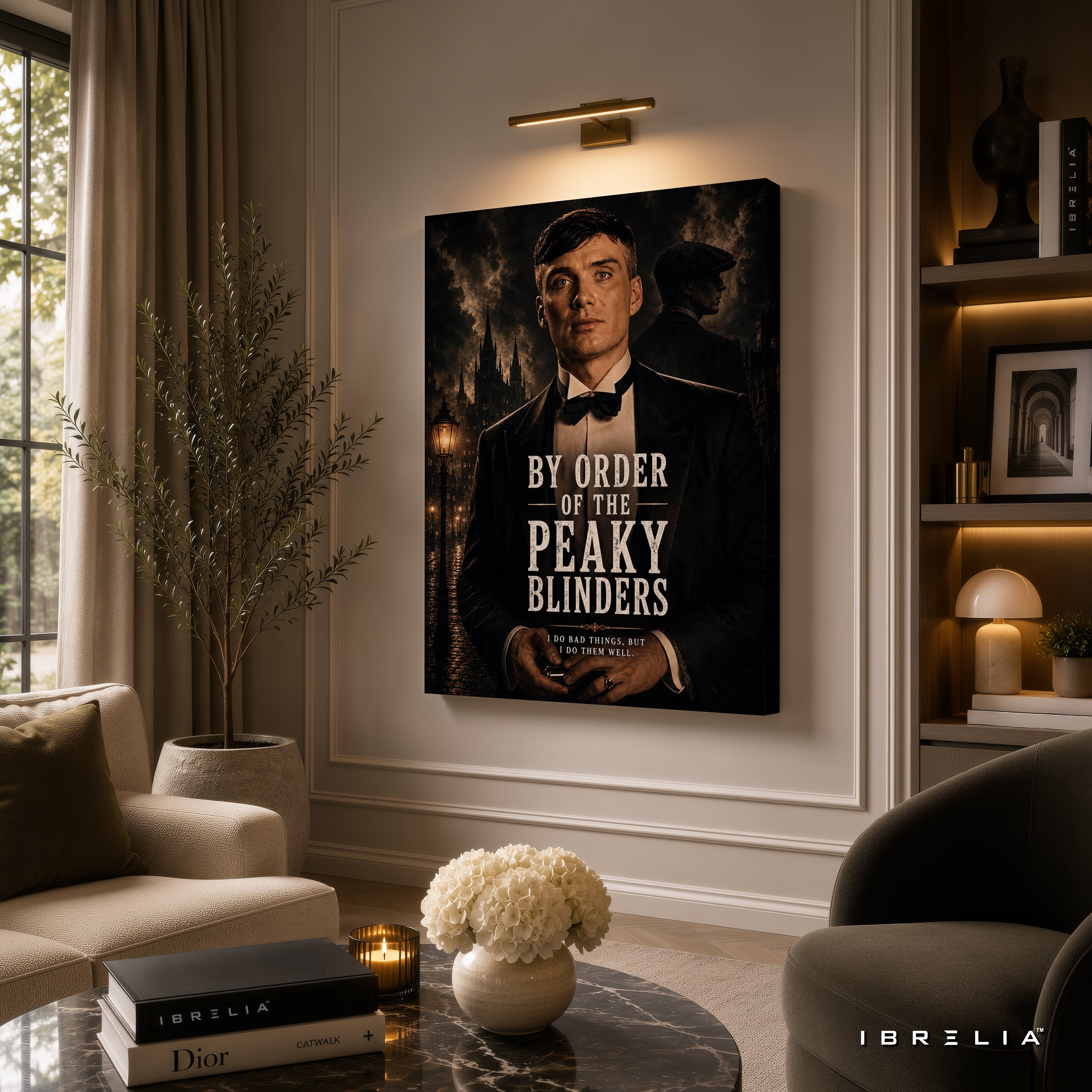 Peaky Blinders Thomas Shelby Premium Wall Art – By Order of the Peaky Blinders 4K Wrapped MDF Frame | IBRELIA™