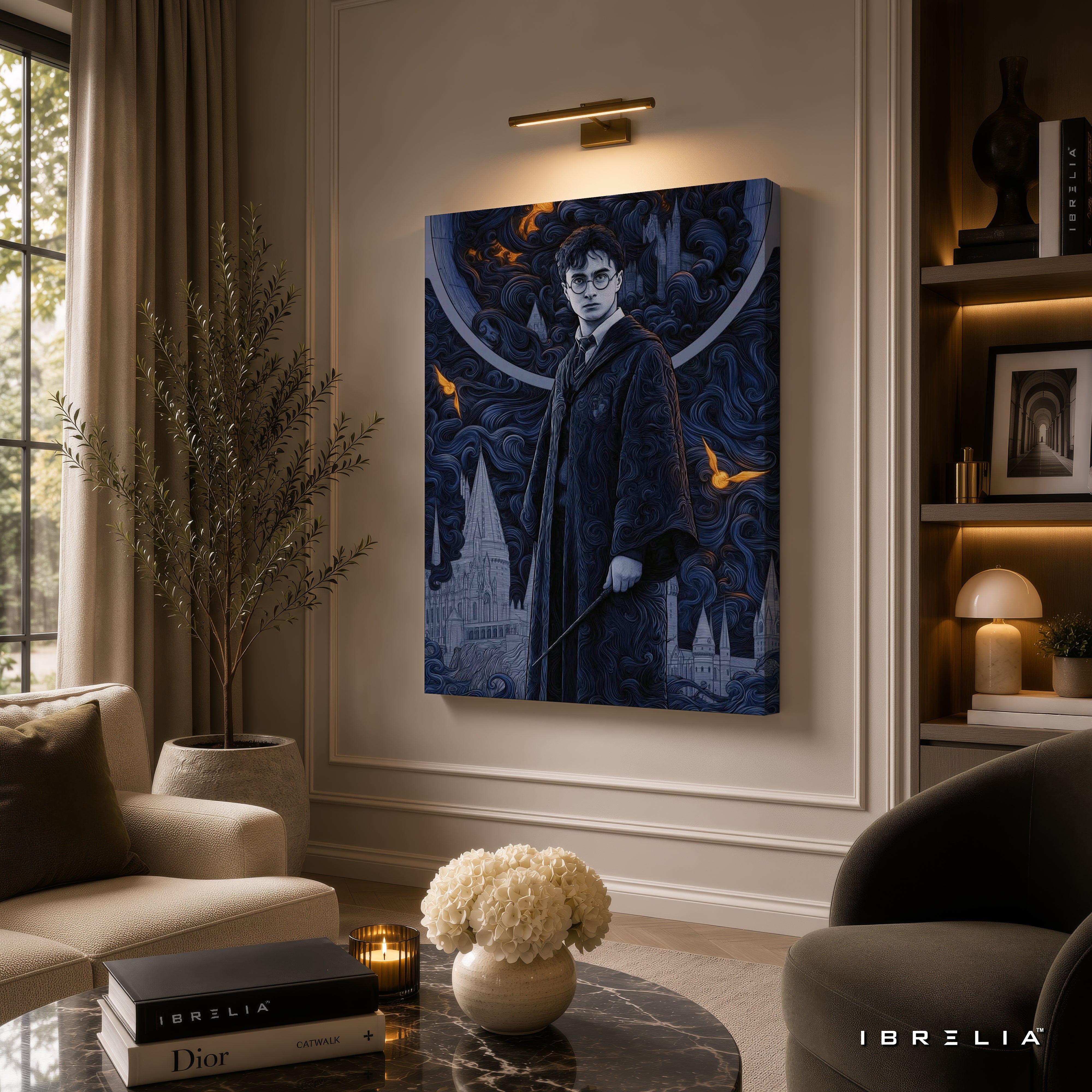 Harry Potter Wall Art – Young Wizard at Hogwarts Premium Wrapped MDF Wall Decor | IBRELIA™