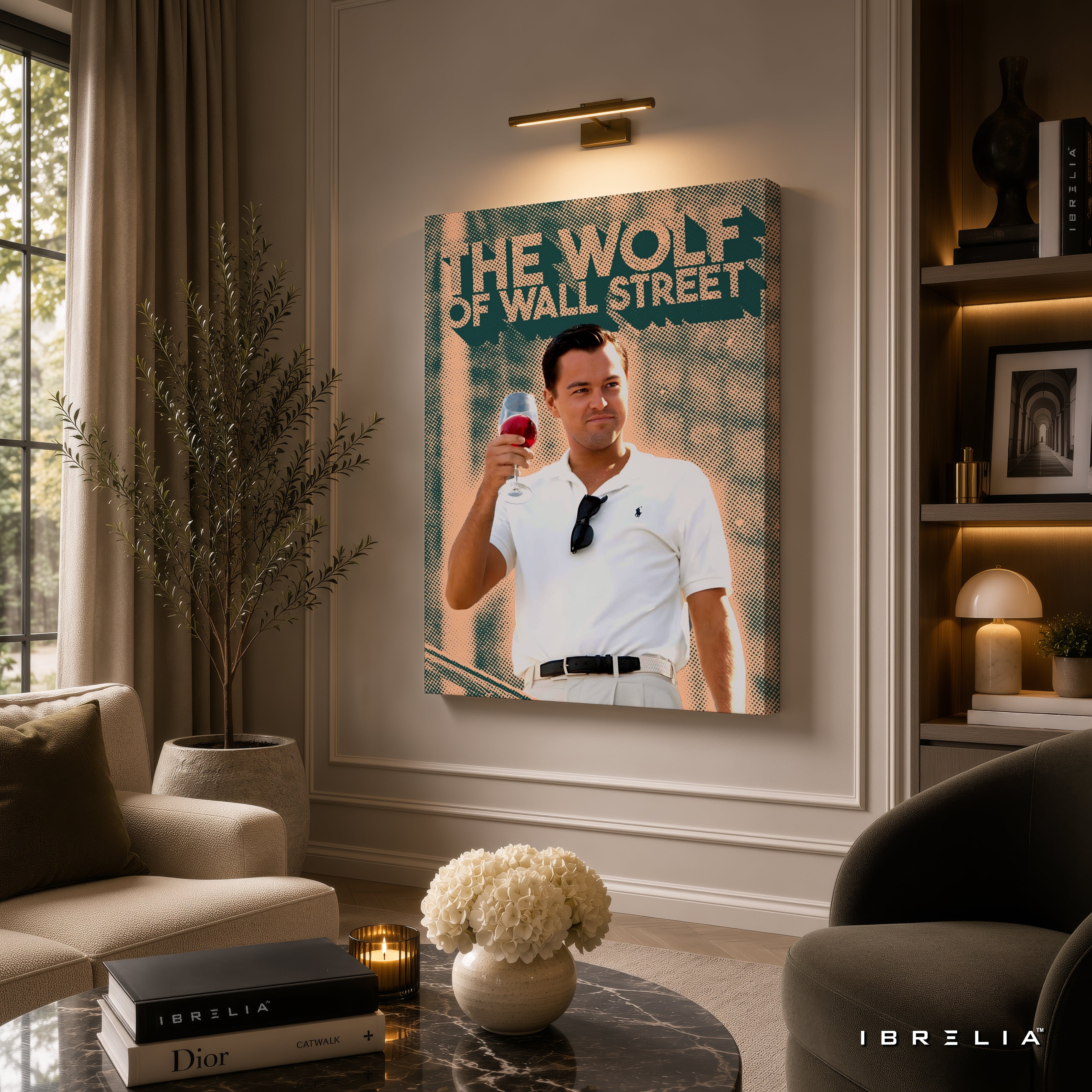 The Wolf of Wall Street Leonardo DiCaprio Premium Canvas Wall Art – Luxury Movie Inspired Wrapped Wall Decor | IBRELIA™