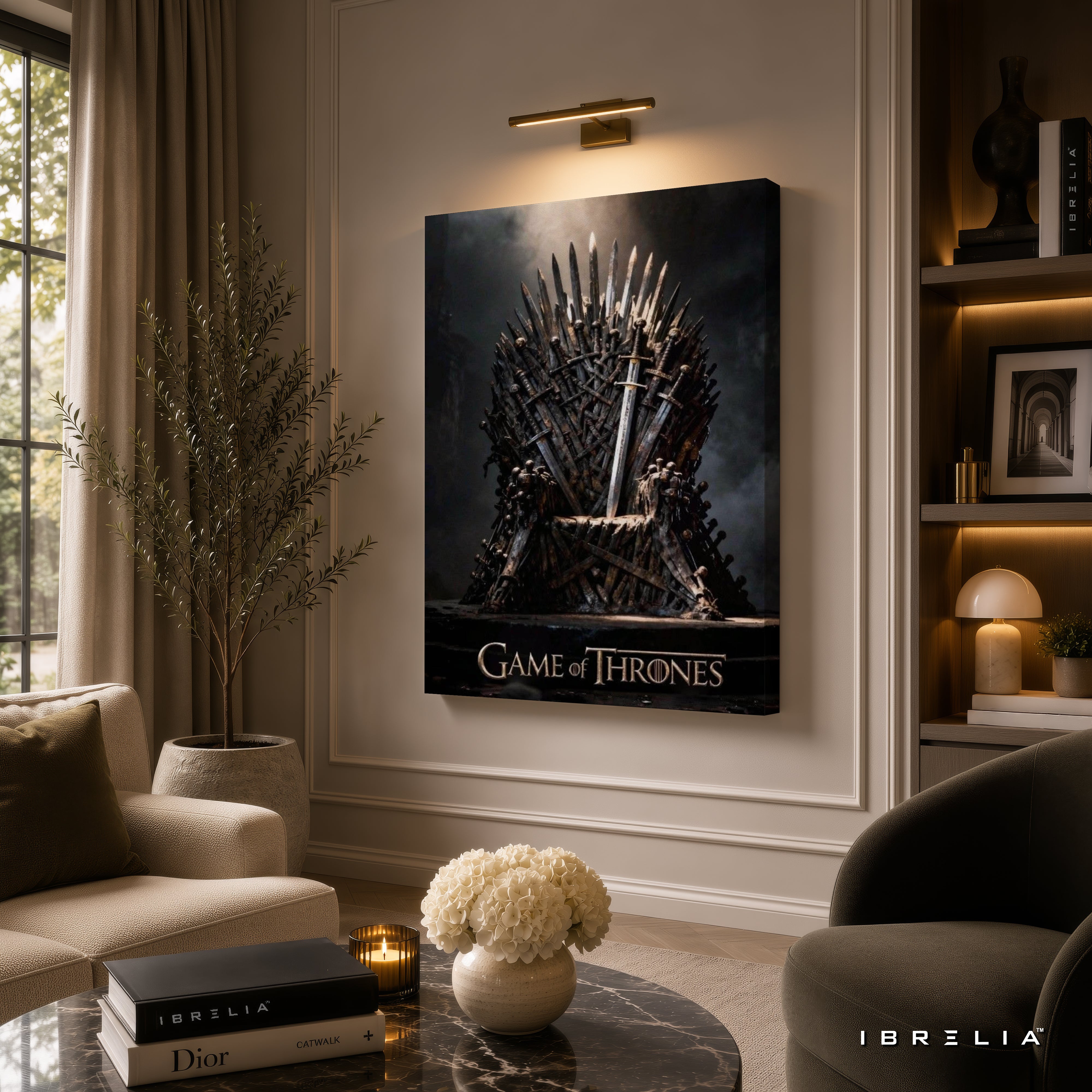 Game of Thrones Iron Throne Premium Wall Art – 4K Wrapped MDF Frame | IBRELIA™