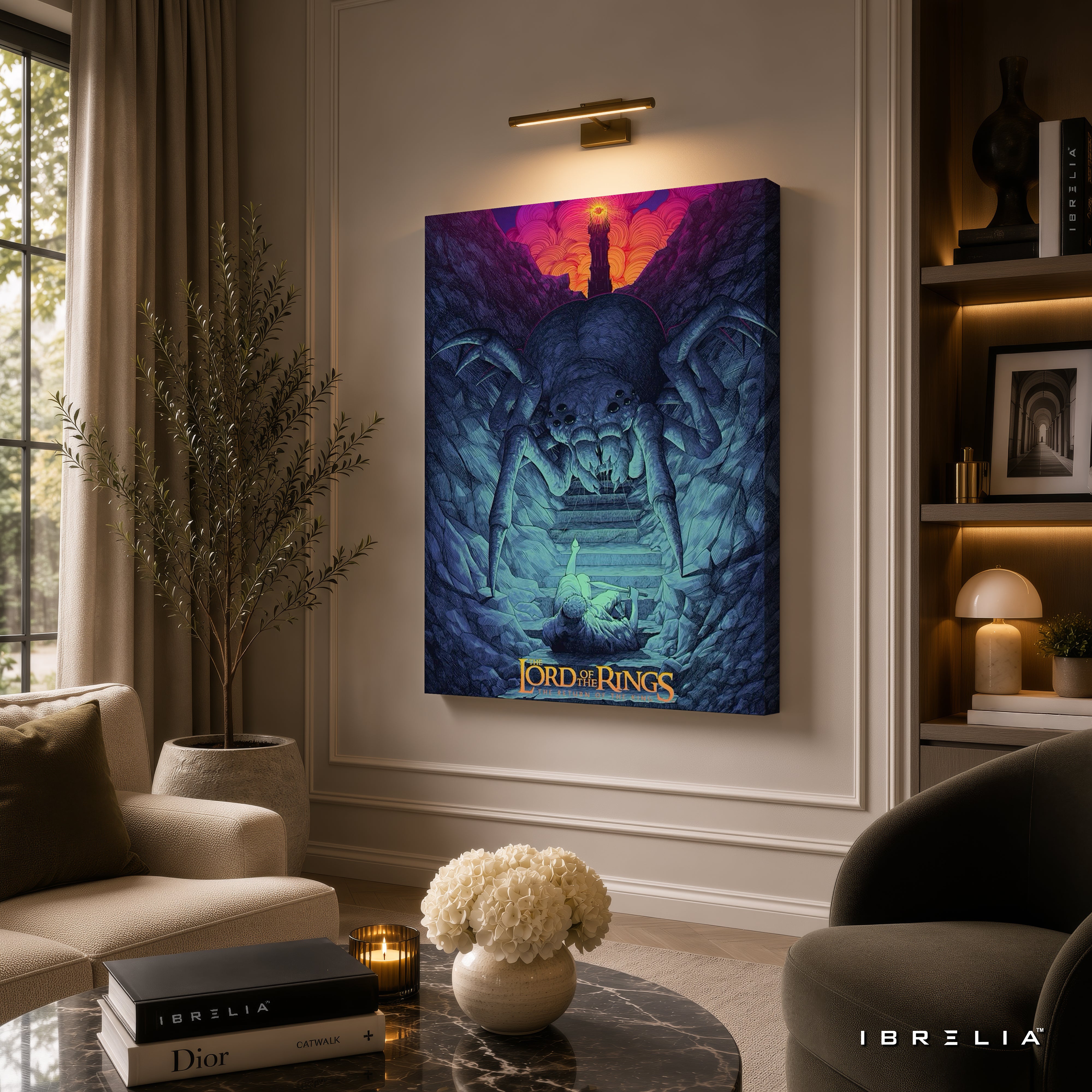 The Lord of the Rings: Shelob Premium Canvas Wall Art – Return of the King Fantasy Movie Artwork | Middle-earth Decor | IBRELIA™