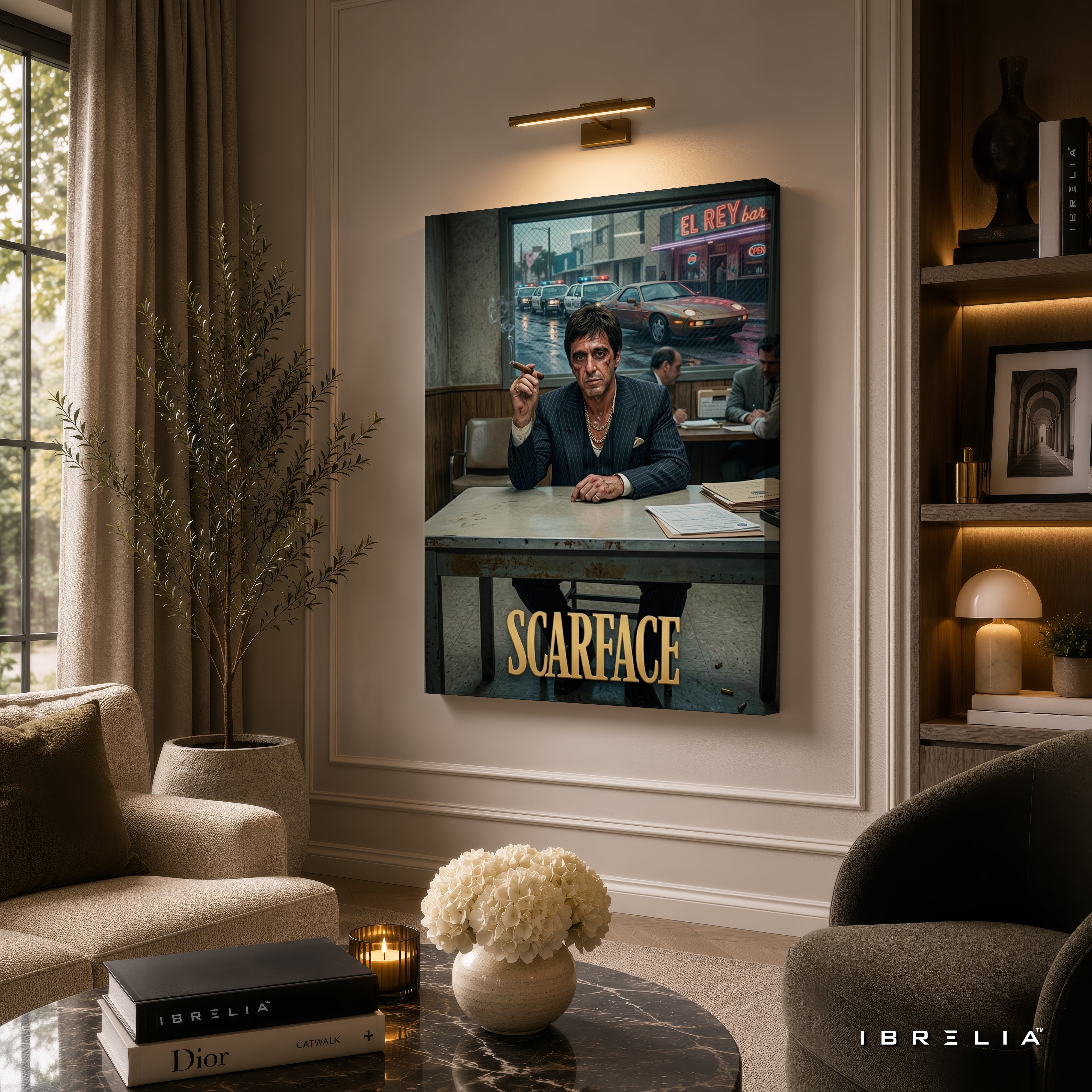 Scarface Movie Wall Art – Tony Montana Premium Wrapped MDF Wall Decor | IBRELIA™