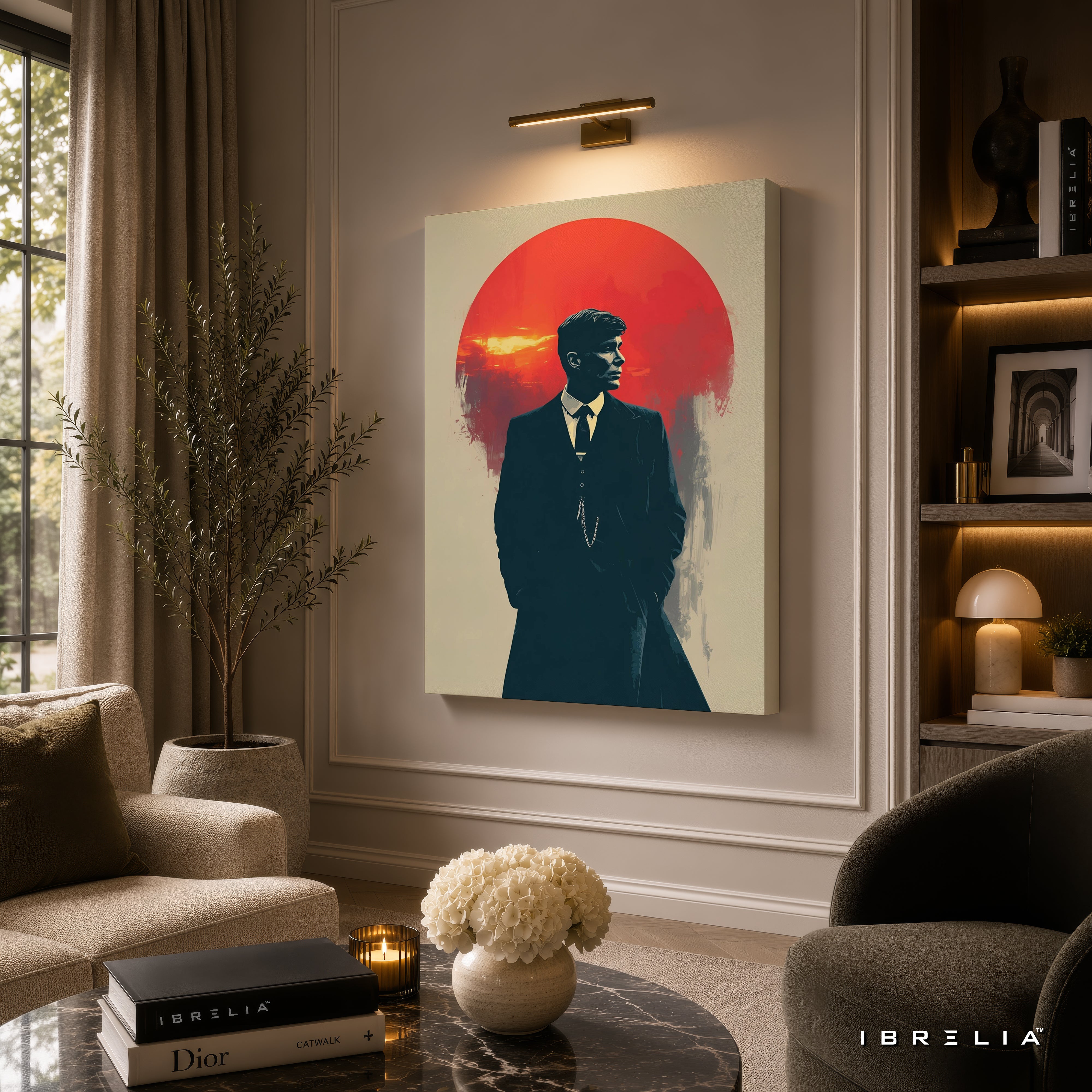 Thomas Shelby Minimalist Premium Wall Art – Peaky Blinders 4K Wrapped MDF Frame | IBRELIA™