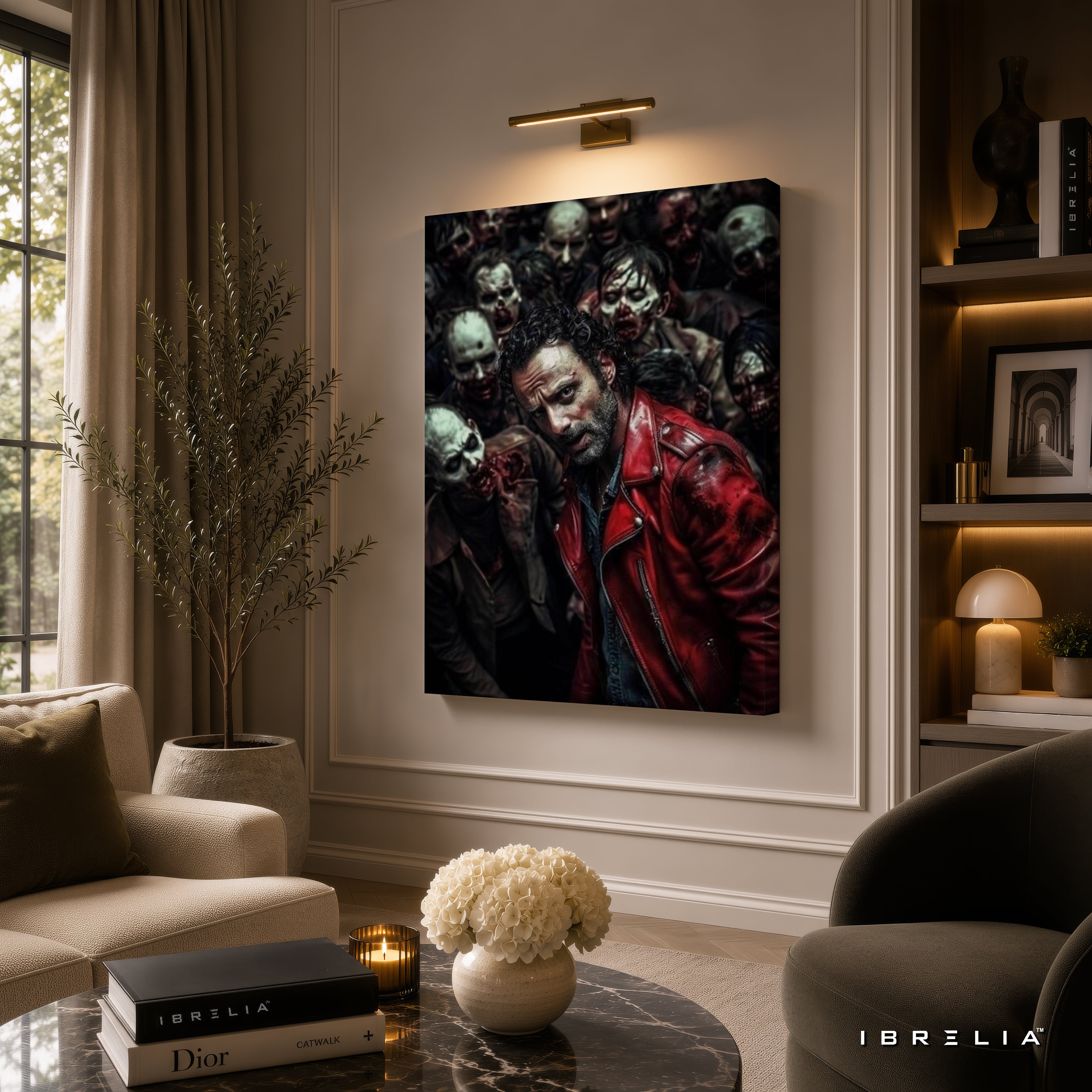Rick Grimes Premium Wall Art – The Walking Dead 4K Wrapped MDF Frame | IBRELIA™