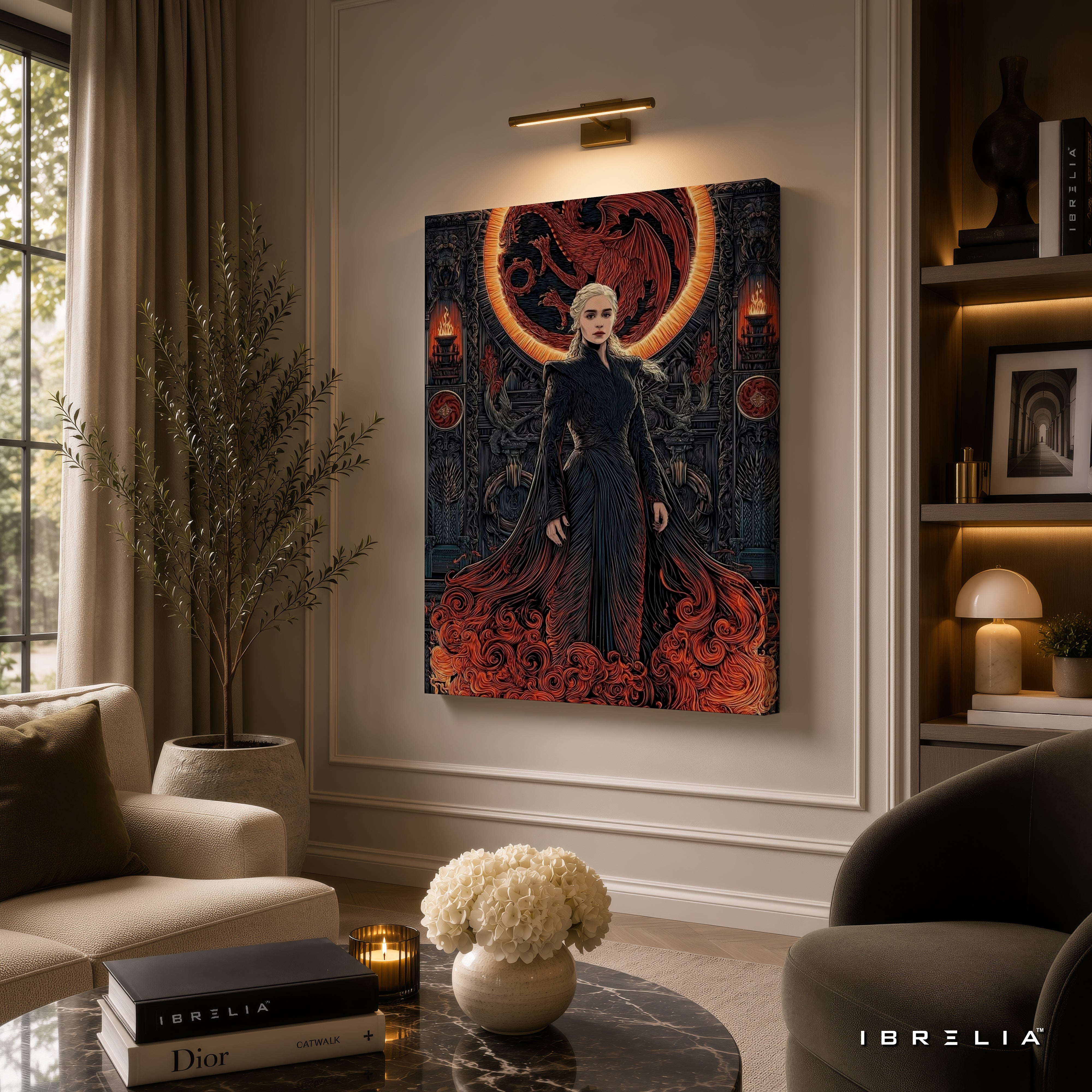 Daenerys Targaryen Premium Wall Art – Game of Thrones 4K Wrapped MDF Frame | IBRELIA™