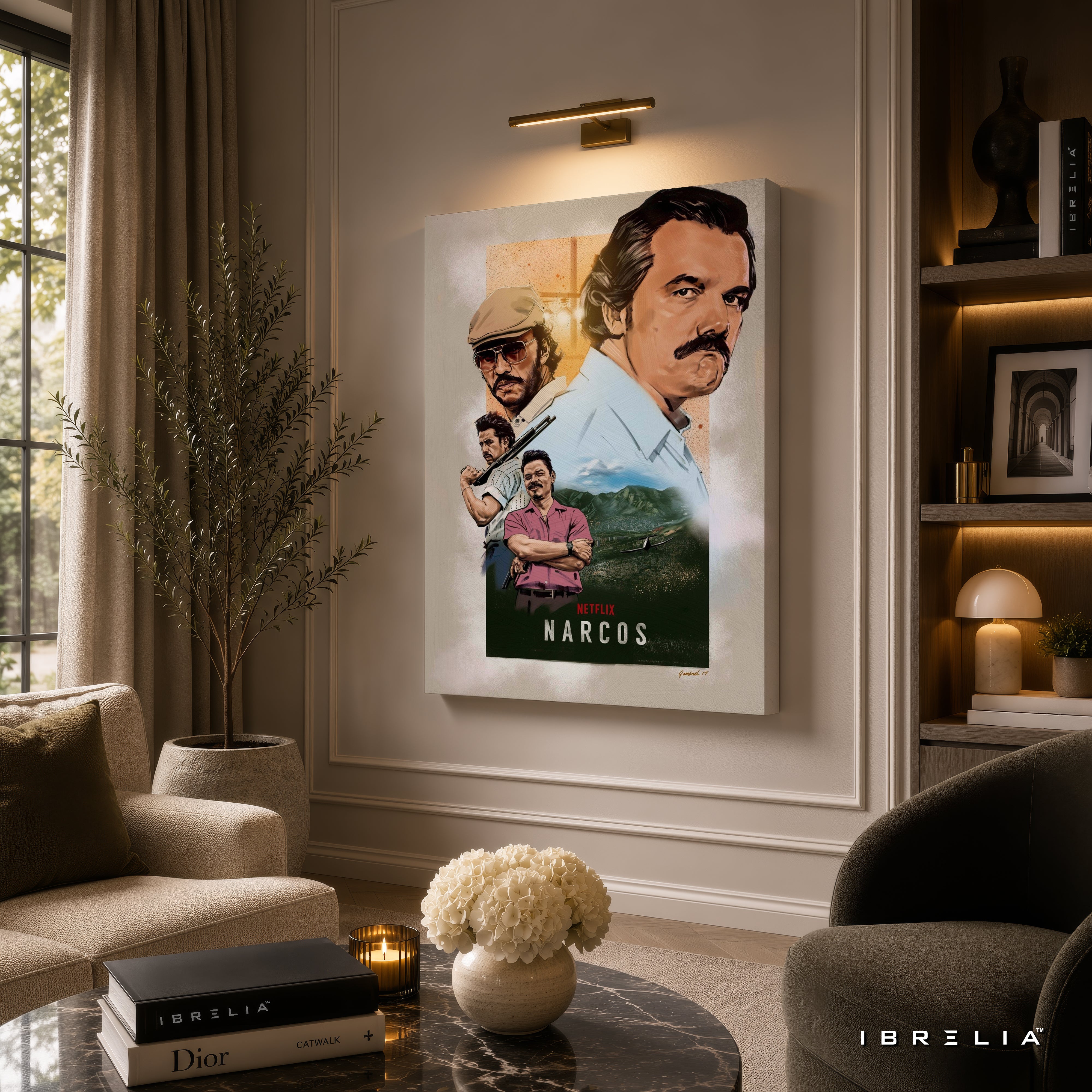 Narcos Pablo Escobar Premium Wall Art – Netflix Crime Series 4K Wrapped MDF Frame | IBRELIA™