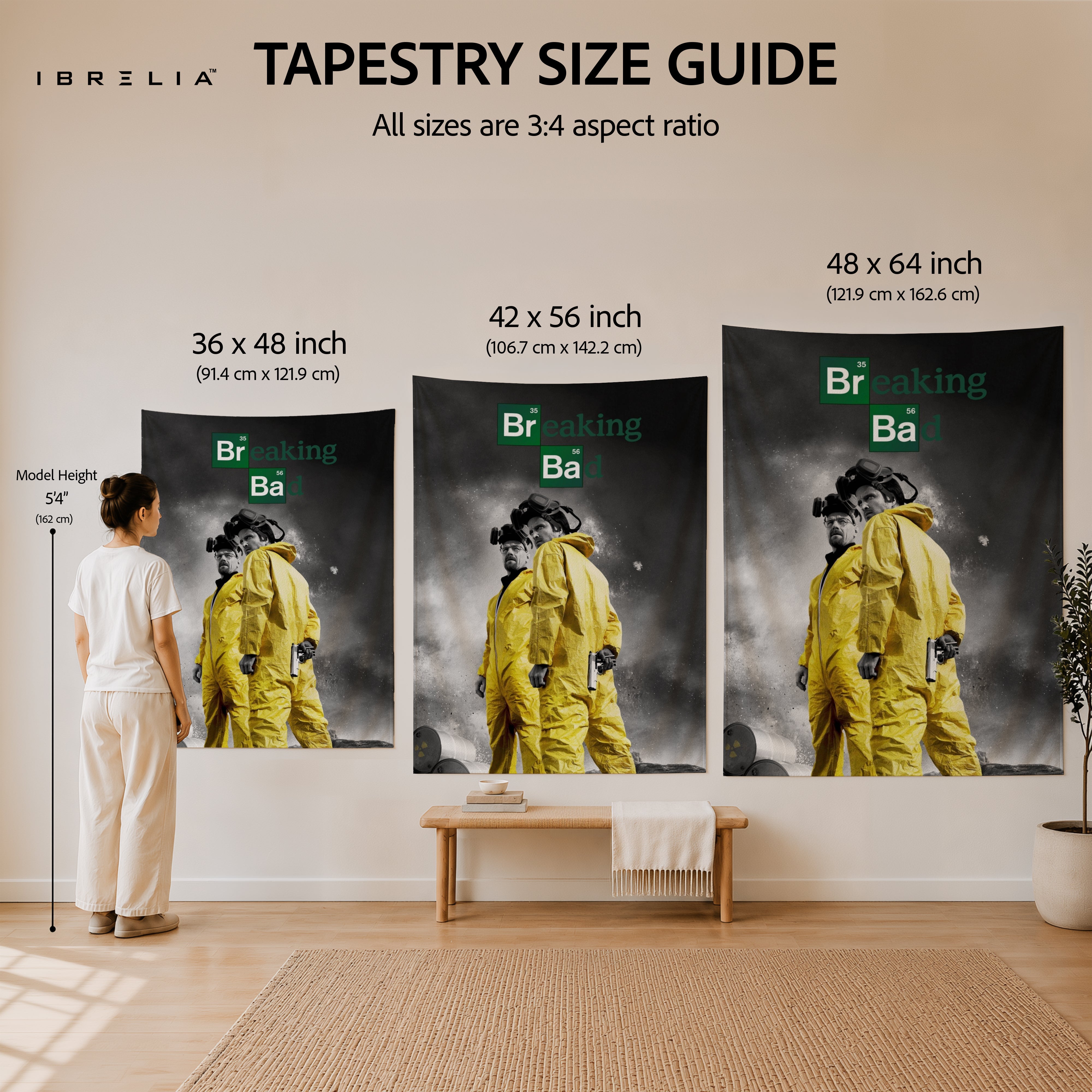 Breaking Bad Walter & Jesse Wall Tapestry – Heisenberg TV Series Room Decor