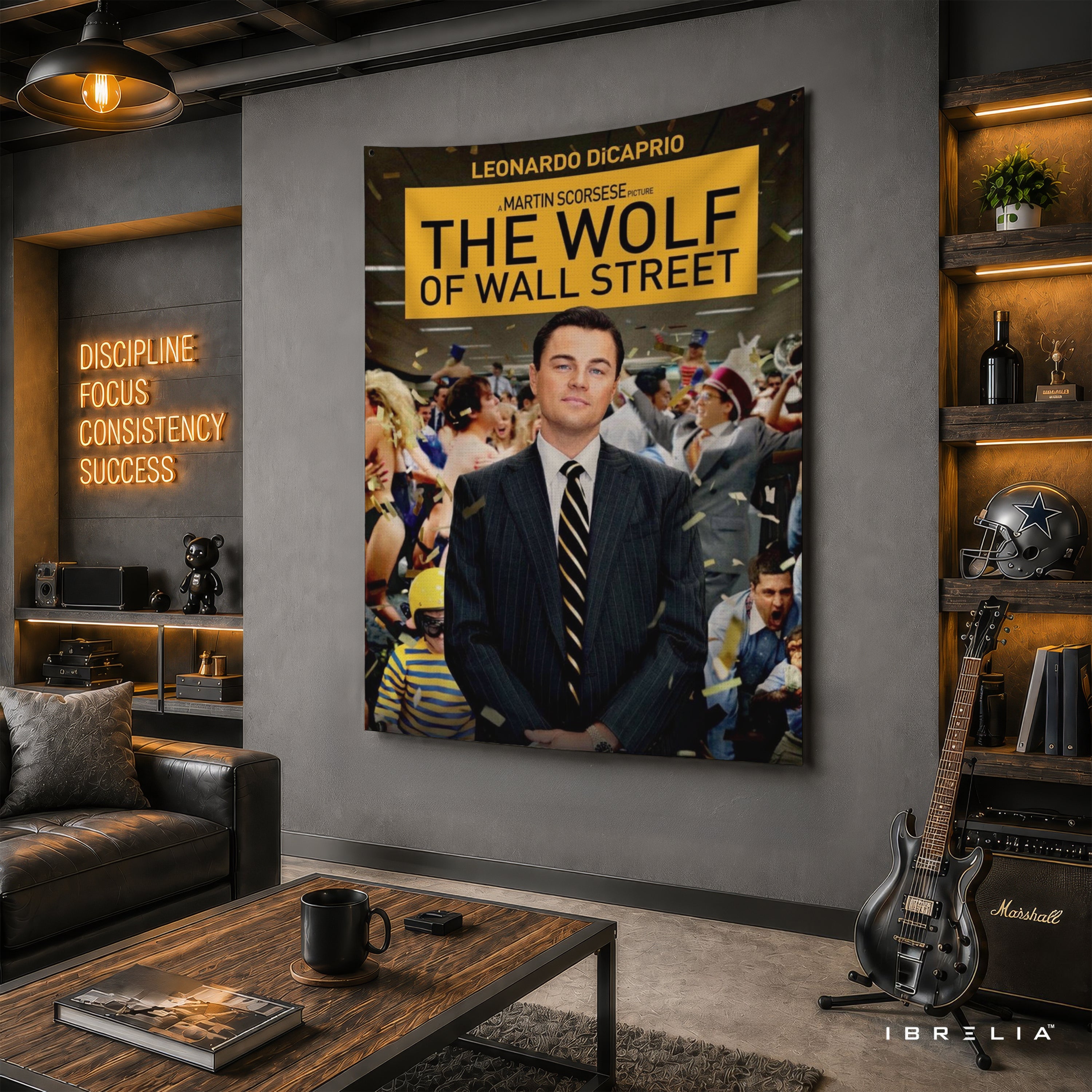 The Wolf of Wall Street Leonardo DiCaprio Wall Tapestry – Premium Movie Wall Hanging & Home Decor in Pakistan