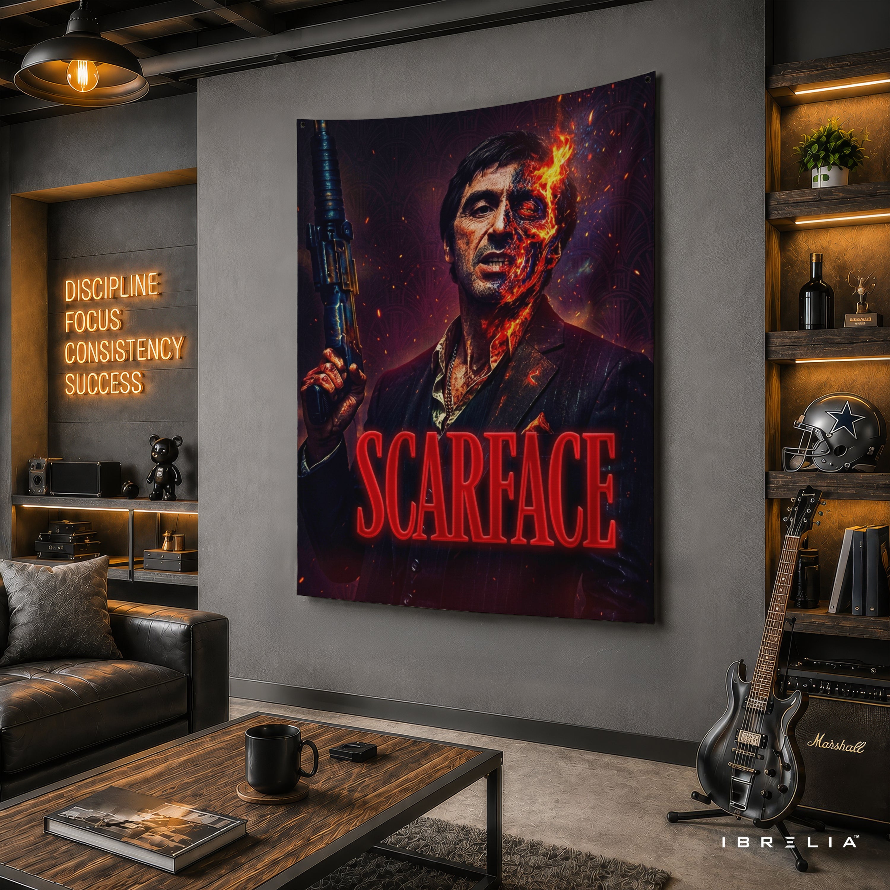 Scarface Tony Montana Wall Tapestry – Premium Movie Wall Hanging & Home Decor in Pakistan