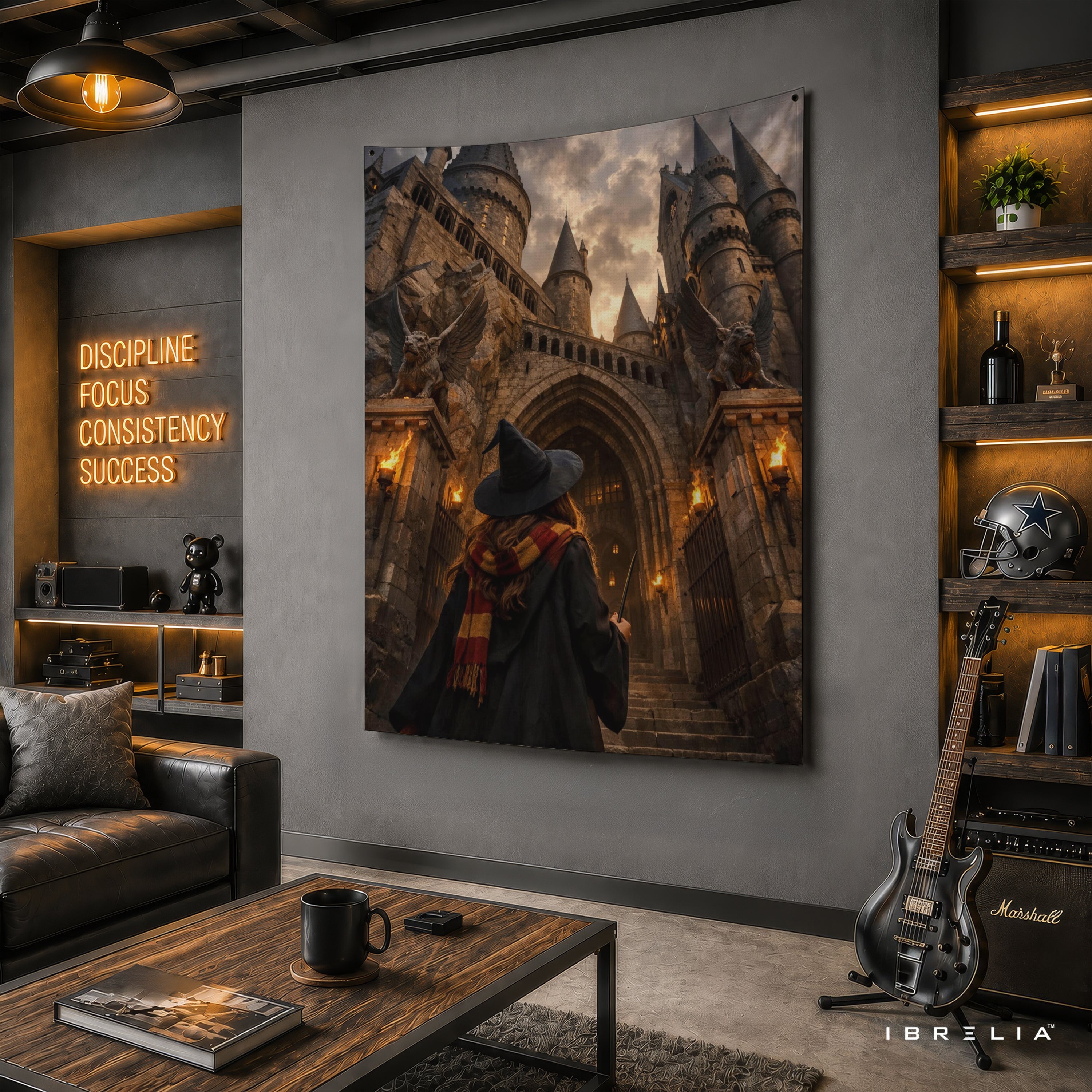 Harry Potter Hogwarts Castle Entrance Wall Tapestry – Premium Fantasy Wall Hanging & Home Decor in Pakistan