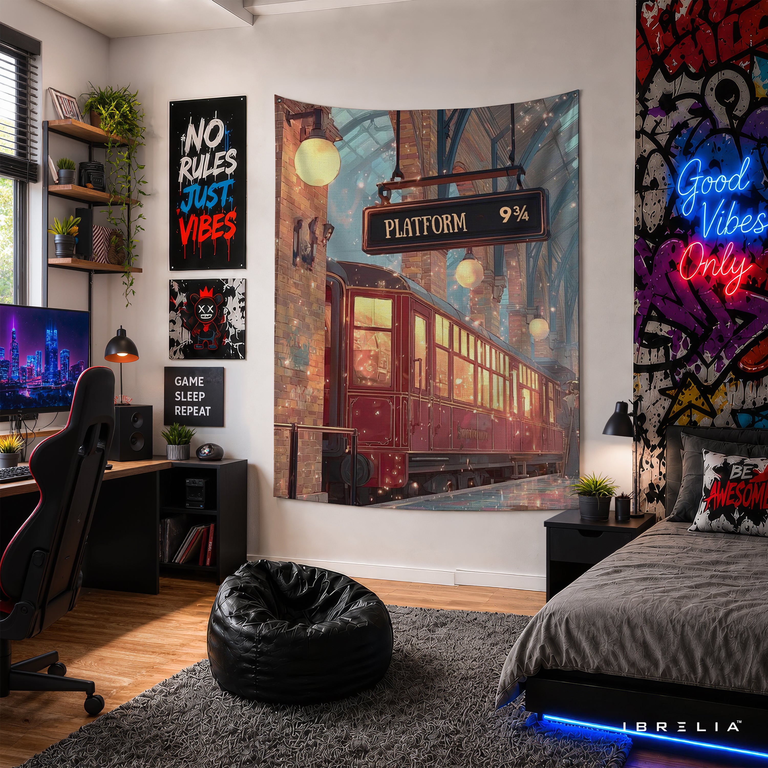 Harry Potter Platform 9¾ Express Wall Tapestry – Premium Fantasy Wall Hanging & Home Decor in Pakistan