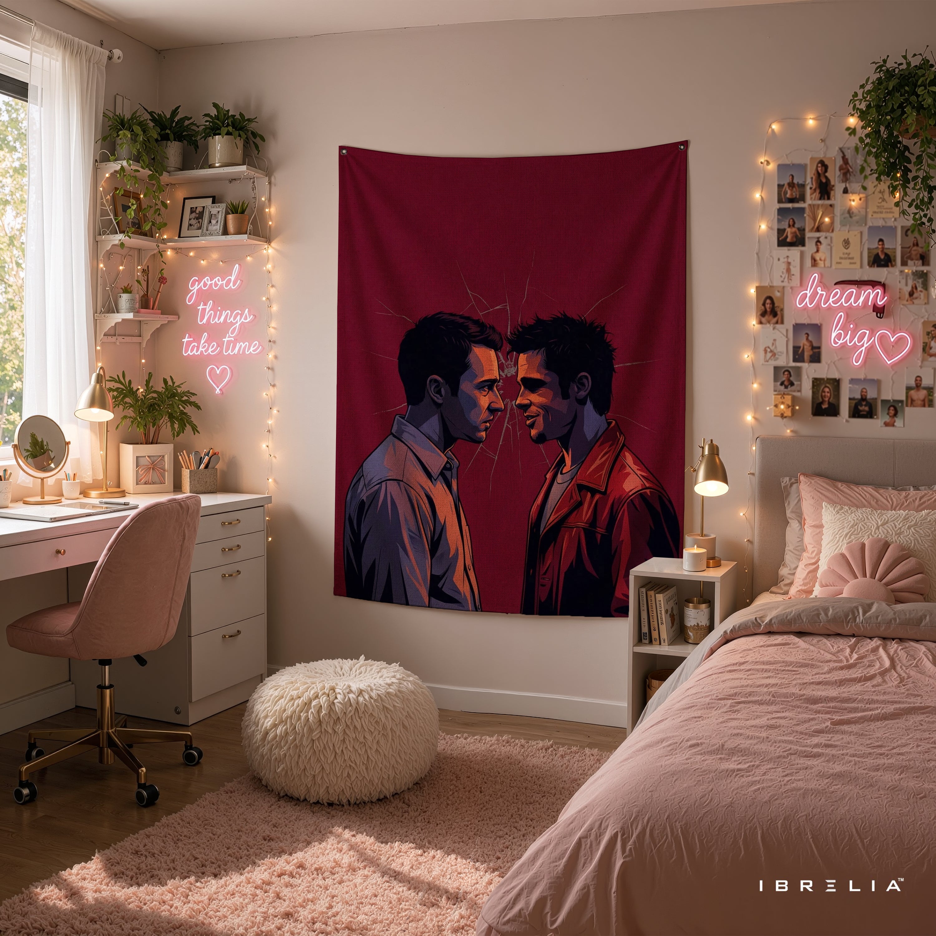 Fight Club Dual Identity Wall Tapestry – Cult Classic Movie Inspired Wall Hanging
